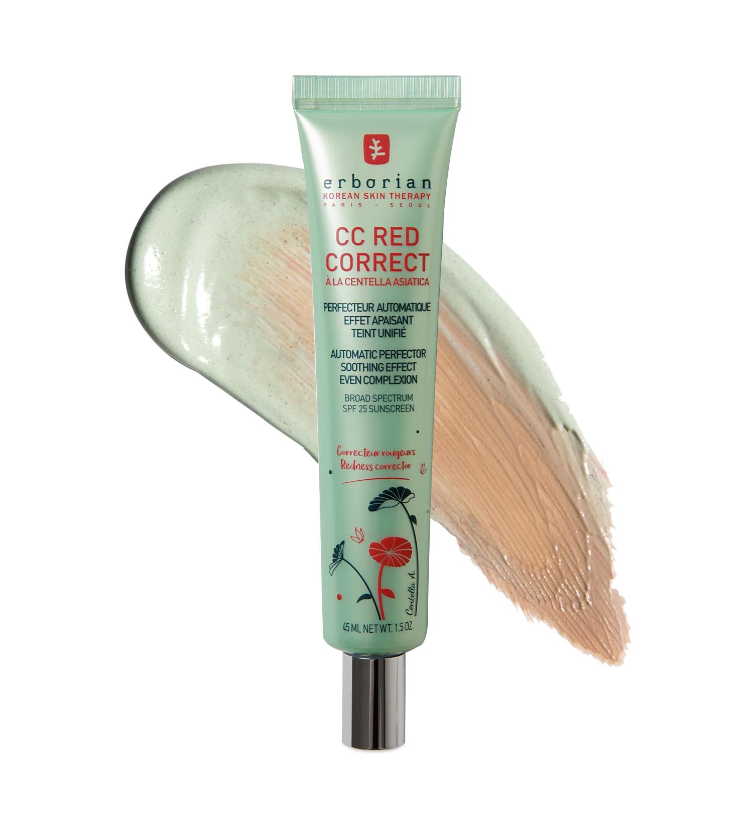 Erborian CC Cream Red Correct with Centella Asiatica - SPF Korean Skincare Skin Perfector 1.5oz - Buy Online on SooperMarket.com