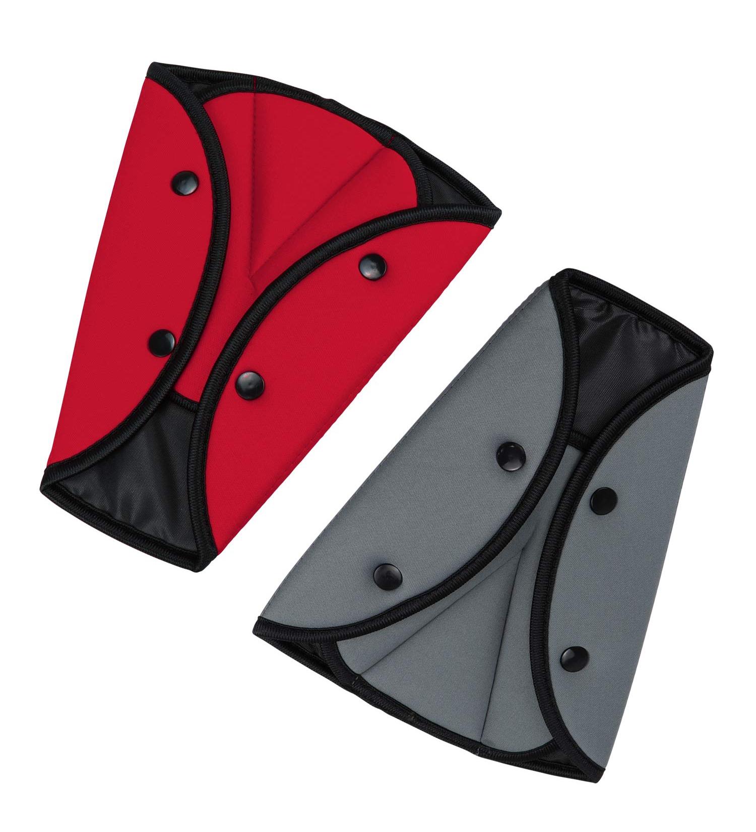 Hysagtek 2Pcs Seat Belt Adjusters - Red + Grey Seat Belt Safety Covers for Enhanced Comfort and Protection - Buy Online on SooperMarket.com