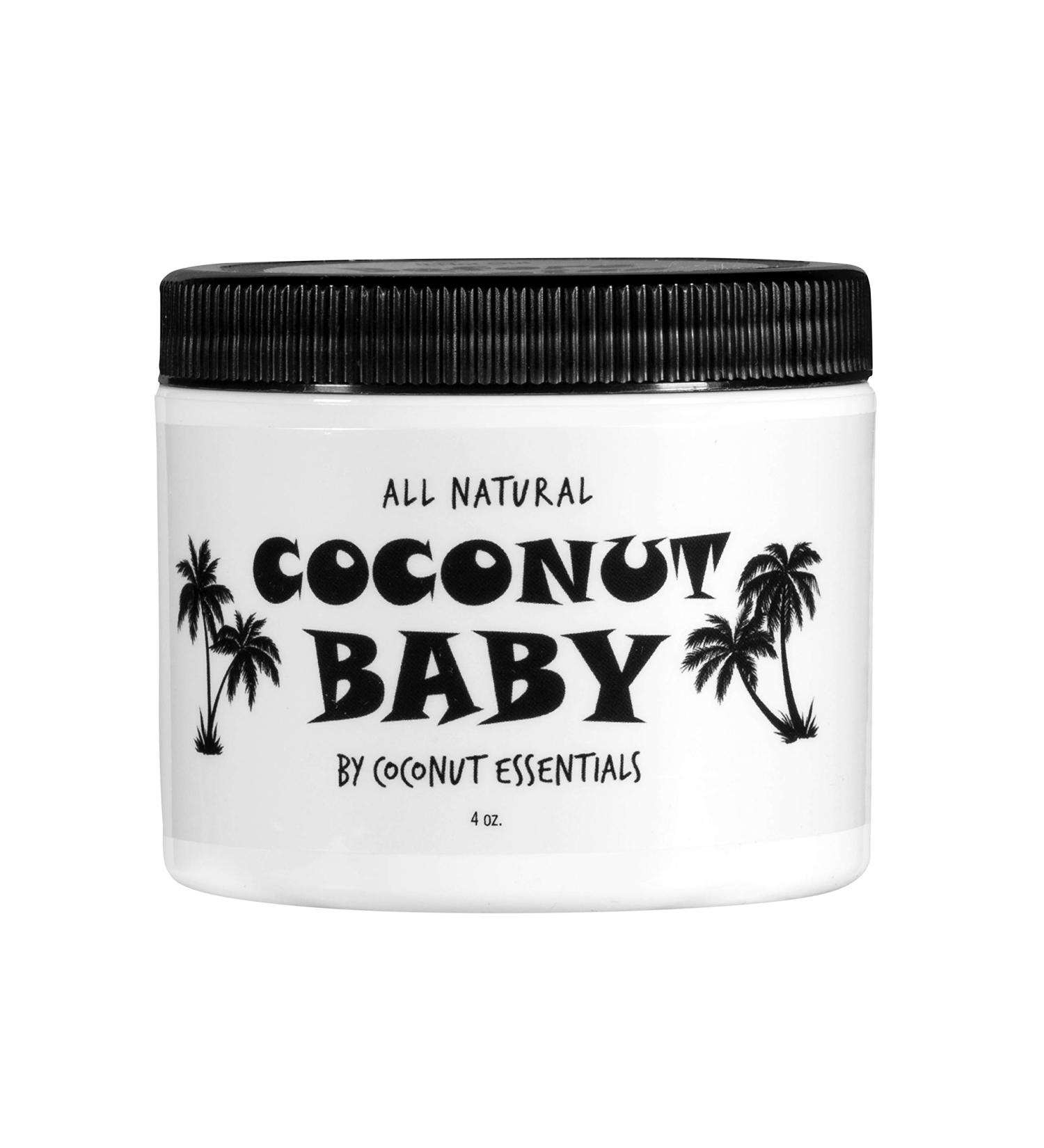 Organic Coconut Baby Oil: Cradle Cap Treatment, Hair Growth, Skin Protection - Eczema, Psoriasis Relief - Massage, Sensitive Skin Care - Diaper Rash, Stretch Marks - with Sunflower & Grape Seed Oils - 4 fl oz - Buy Online on SooperMarket.com