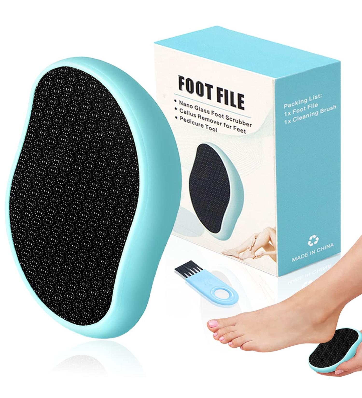 Glass Foot File Callus Remover for Dead Skin Removal - Pedicure Tool for Soft, Smooth Feet - Foot Scrubber and Heel Scraper - Ideal for Men and Women - Buy Online on SooperMarket.com