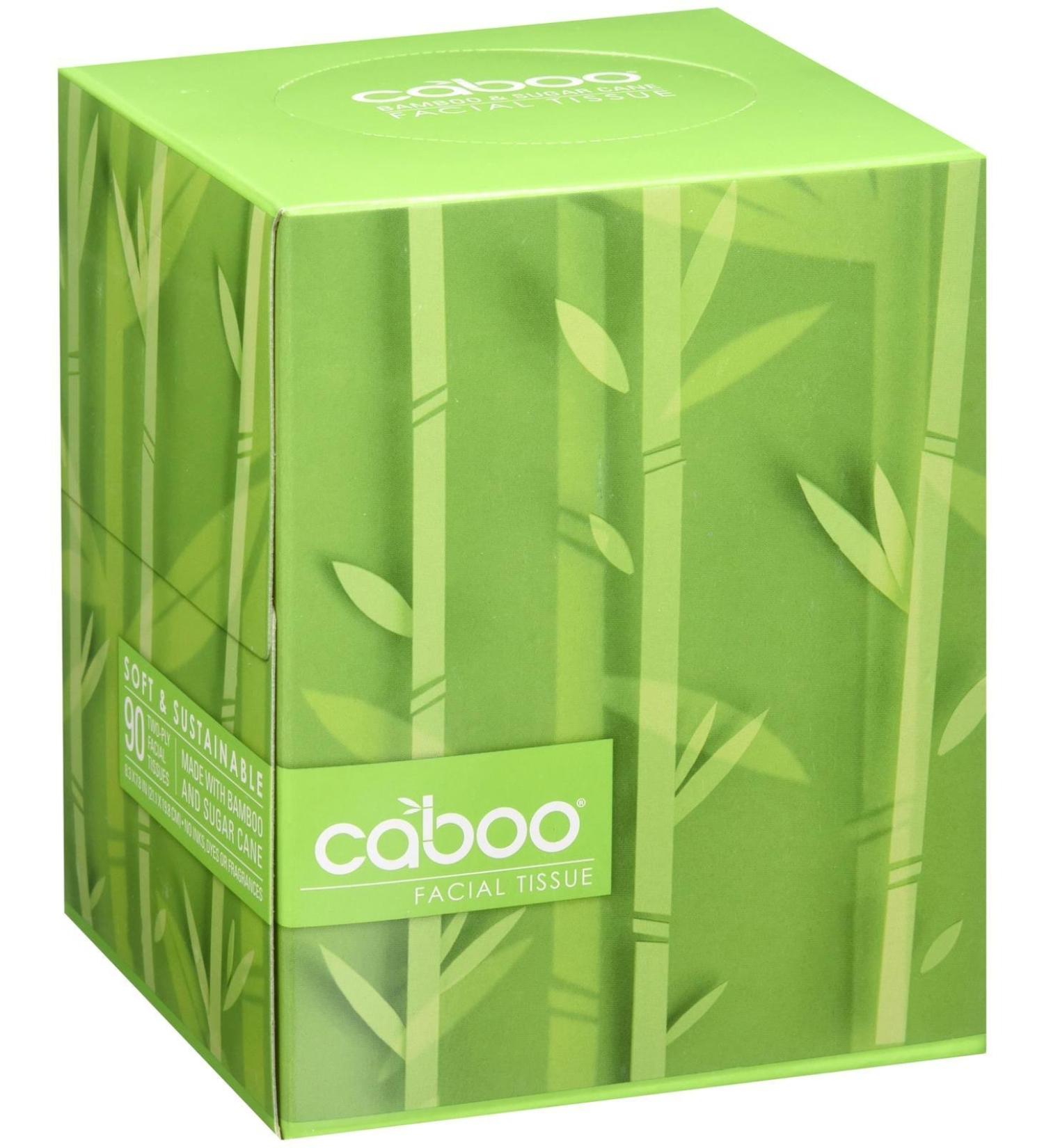 Caboo Soft and Sustainable Facial Tissue 90 Two-Ply Facial Tissues 8.3 X 7.8 in