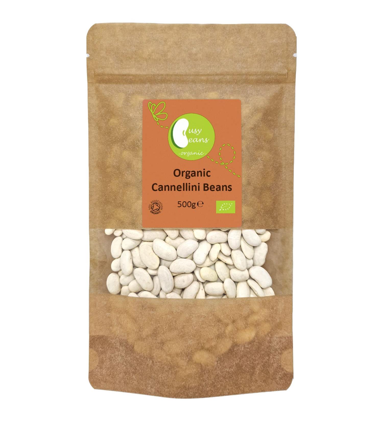 Organic Cannellini Beans -Certified Organic- by Busy Beans Organic (500g) - Buy Online on SooperMarket.com