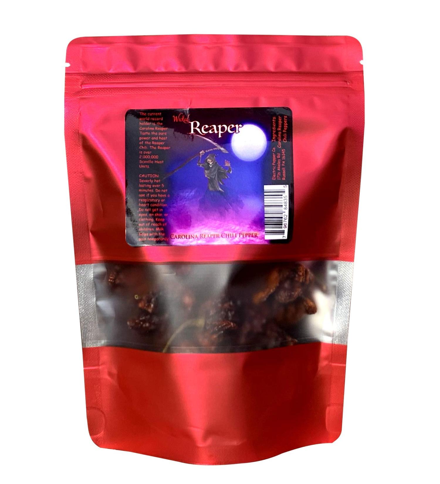 Wicked Reaper Carolina Reaper Chili Peppers - 10 Pack + 2 Free | Hottest Dried Spice - Buy Online on SooperMarket.com