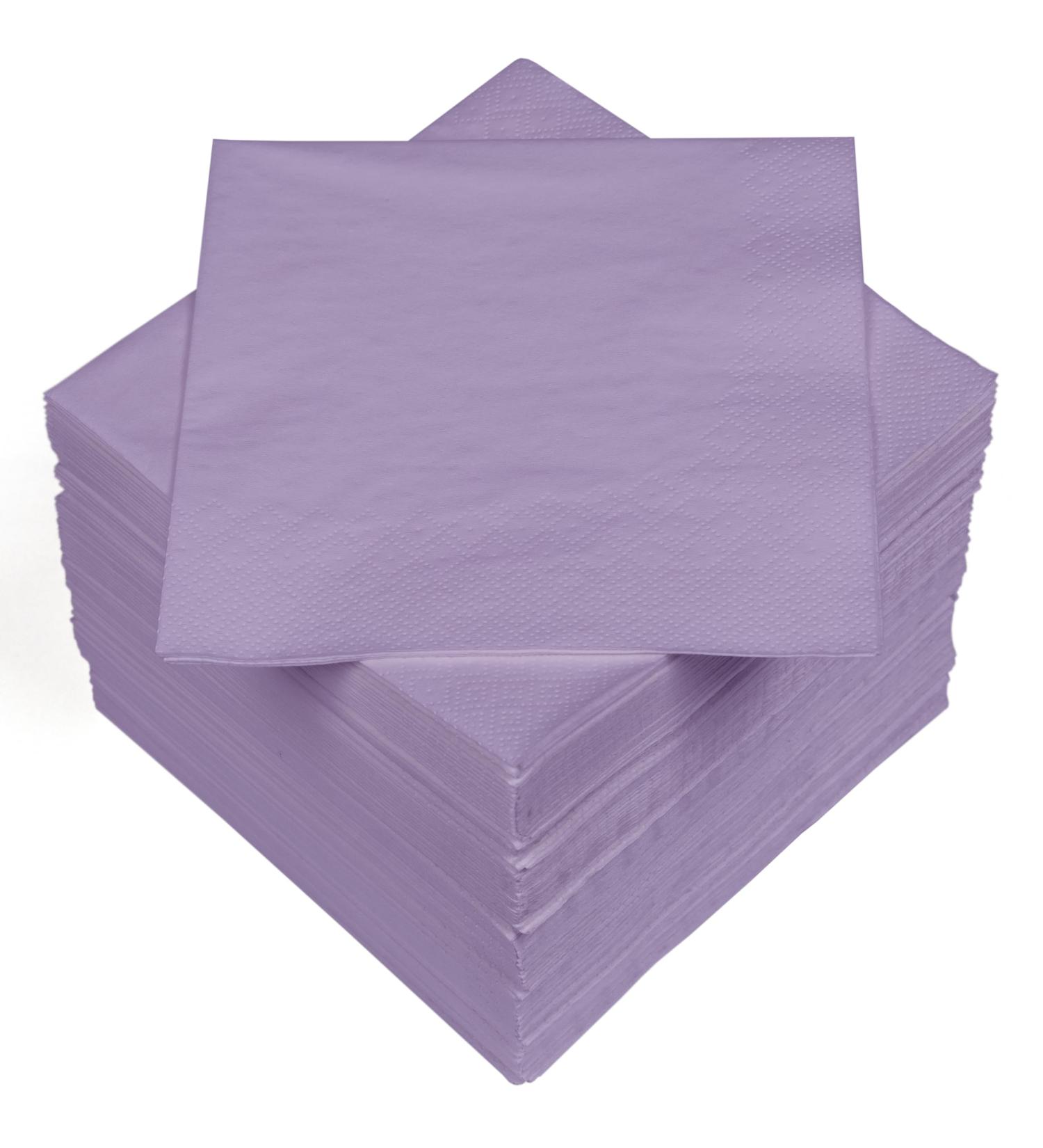 HEKU 100 Single-Colored Napkins - 3-Layer 33x33cm | Stylish & Highly Absorbent - 5-Pack for Events & Gastronomy | Lilac - International Shipping Available - Buy Online on SooperMarket.com