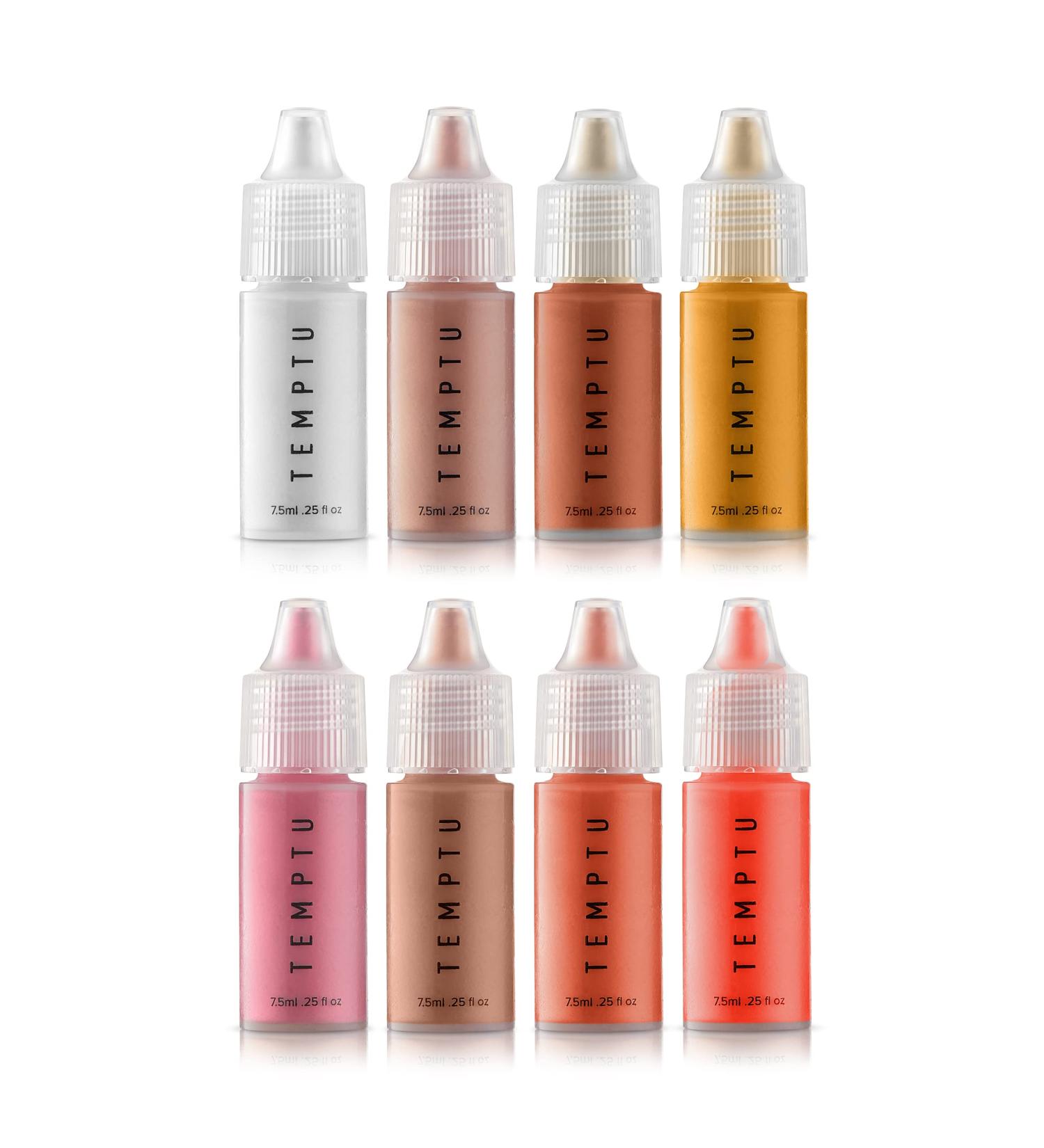 TEMPTU S/B Airbrush Blush & Highlighter Starter Set - Long-Wear Dewy Makeup for All Skin Types - 8 Count - Buy Online on SooperMarket.com