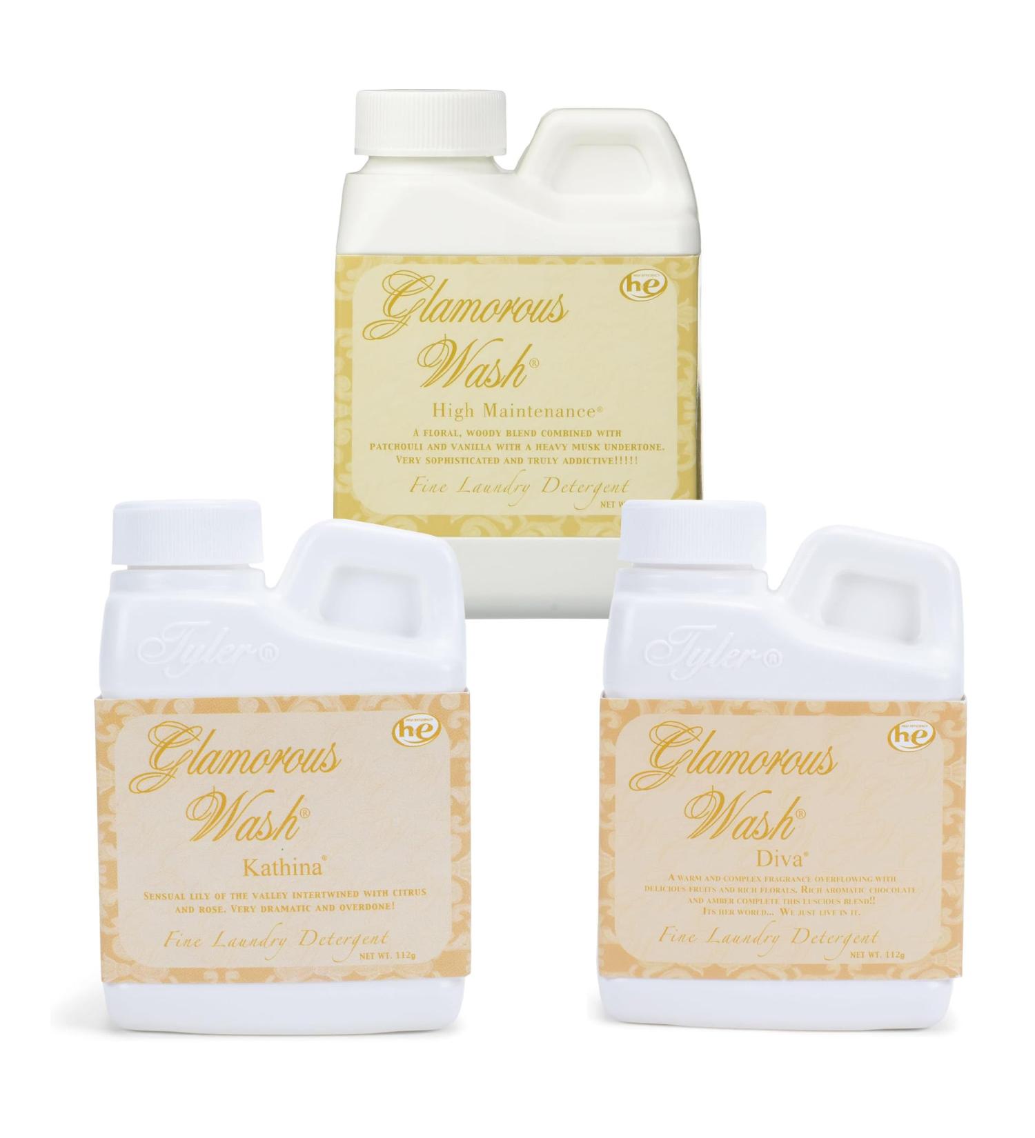 Tyler Candle Glamorous Wash Laundry Detergent 4oz Bundle - Diva Kathina High Maintenance Scents - Premium Multi-Scents for Luxurious Laundry Care | International Shipping Available - Buy Online on SooperMarket.com