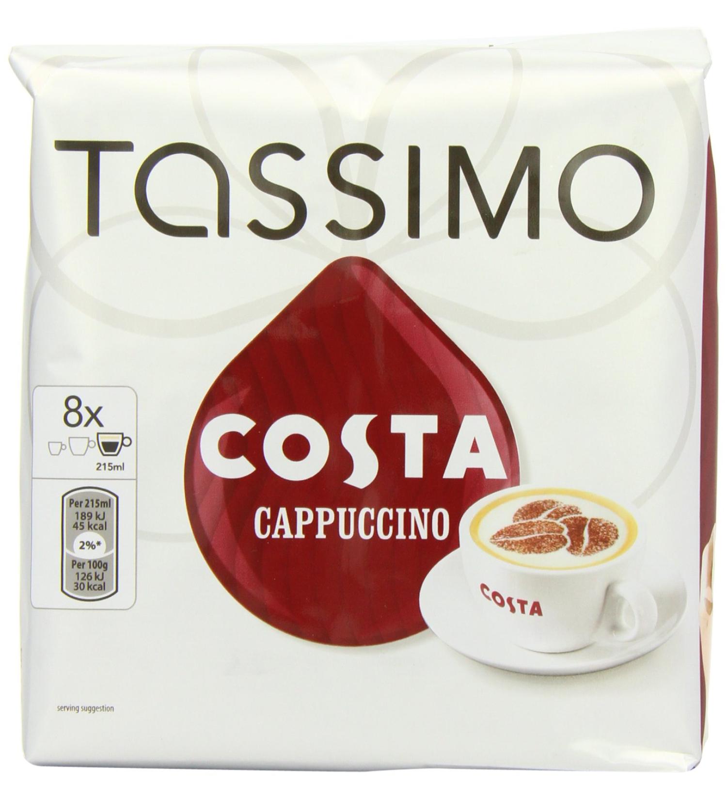 TASSIMO Costa Cappuccino 16 T DISCs (Large Cup Size) 8 Servings - Buy Online on SooperMarket.com