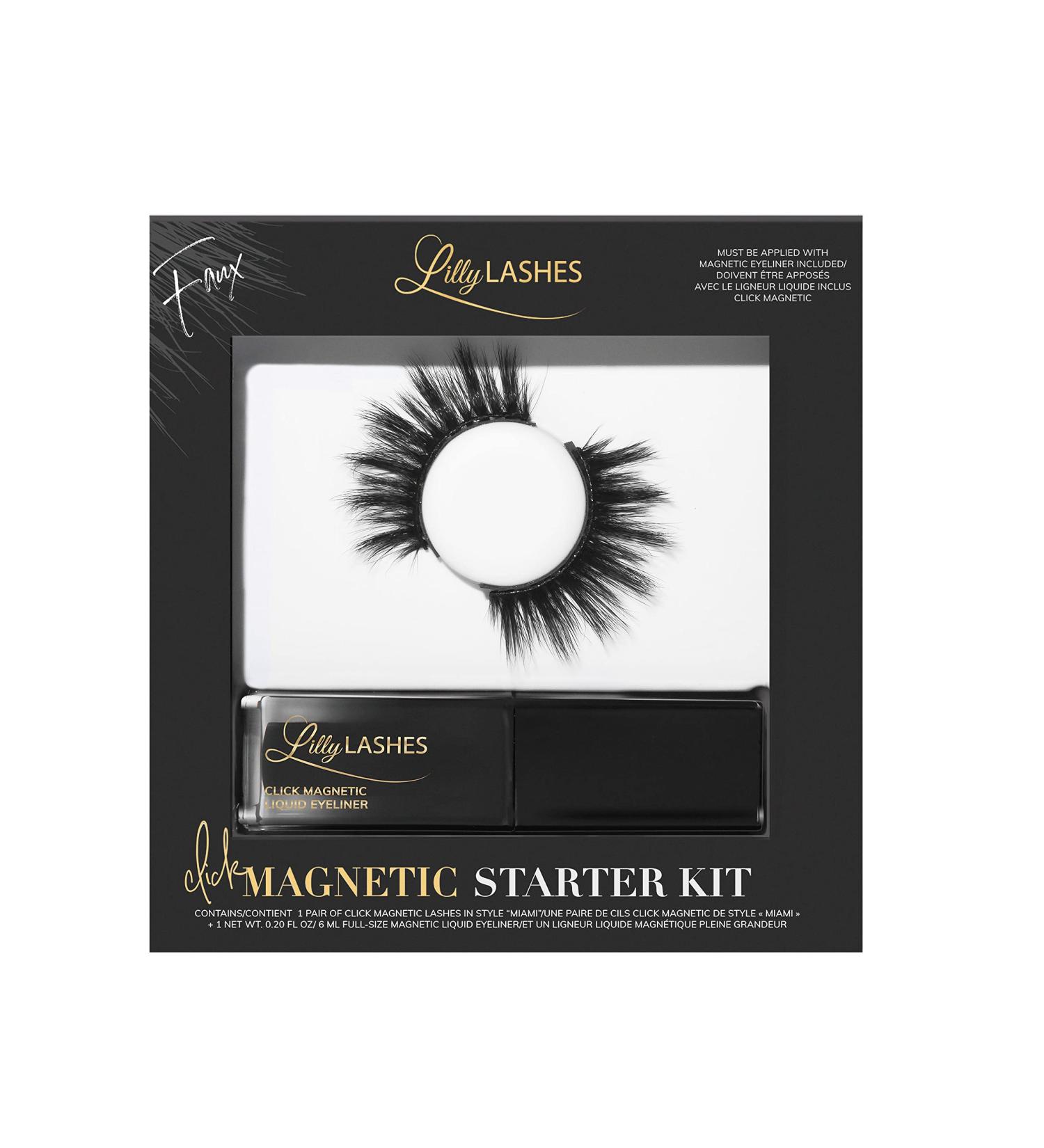 Lilly Lashes Click Magnetic Starter Kit - False Eyelashes with Magnetic Eyeliner for Natural Wispy Lashes - Buy Online on SooperMarket.com