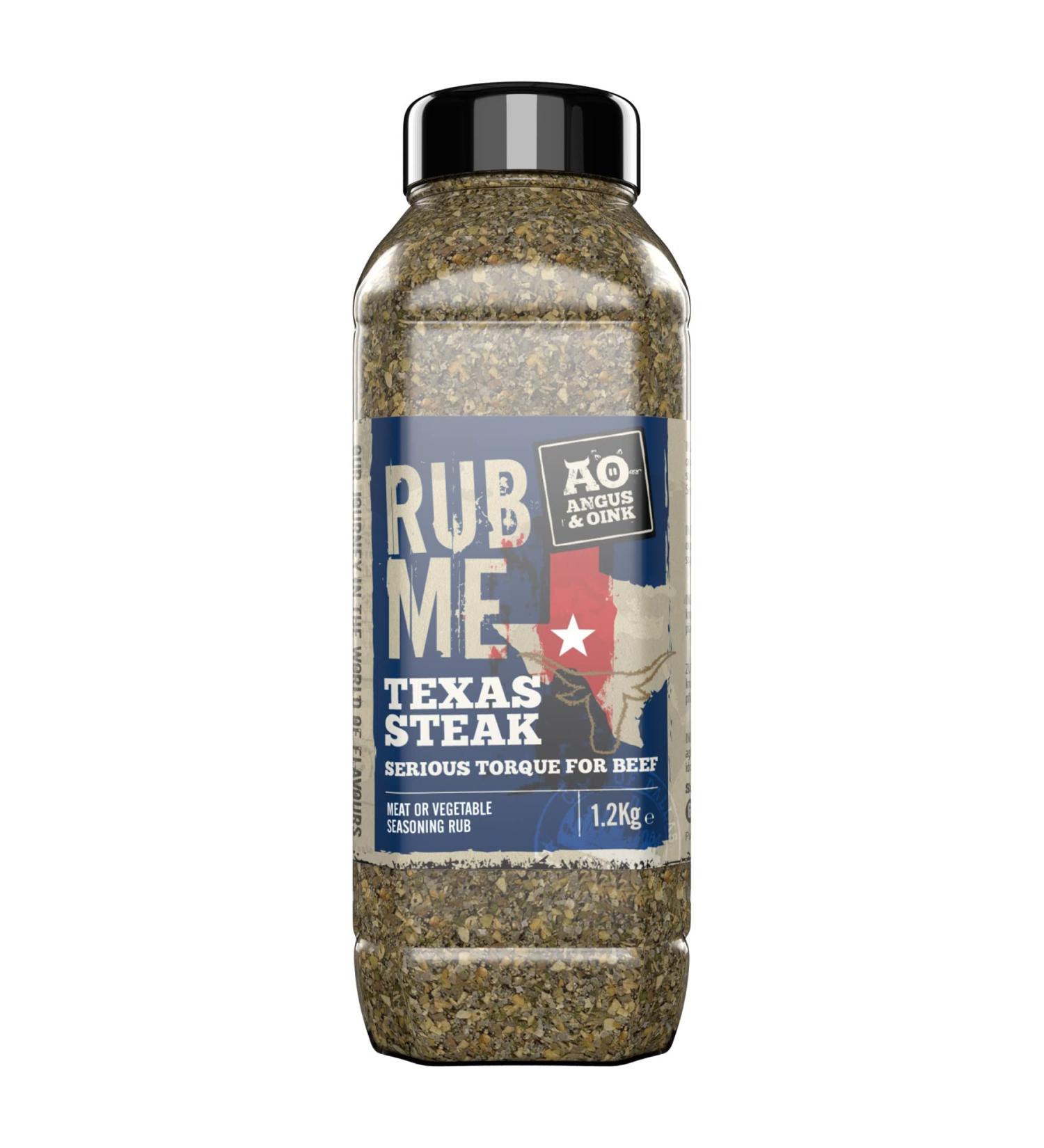 Angus & Oink Rub Me Texas Steak BBQ Seasoning - (POD) 1.2 kg (Pack of 1)