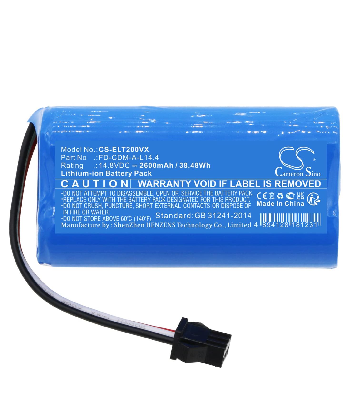 Replacement Battery for Elfbot C1 D1 M160 T2 - FD-CDM-A-L14.4 (2600mAh/14.8V) | International Shipping Available - Buy Online on SooperMarket.com