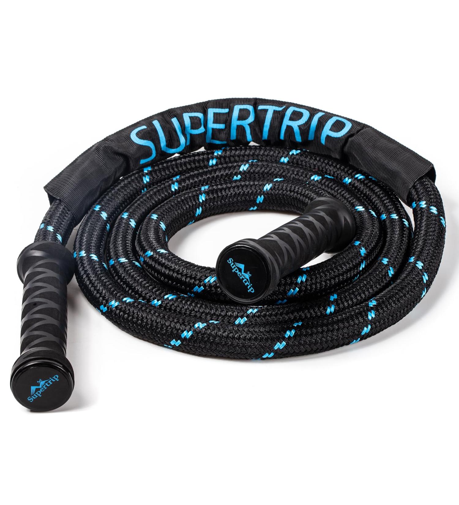 Super Trip Weighted Jump Rope for Adult Fitness - 360 Rotating Handles Heavy 3.1/3.4 lb Rope for Full Body Workout - Ideal for Men & Women - Buy Online on SooperMarket.com
