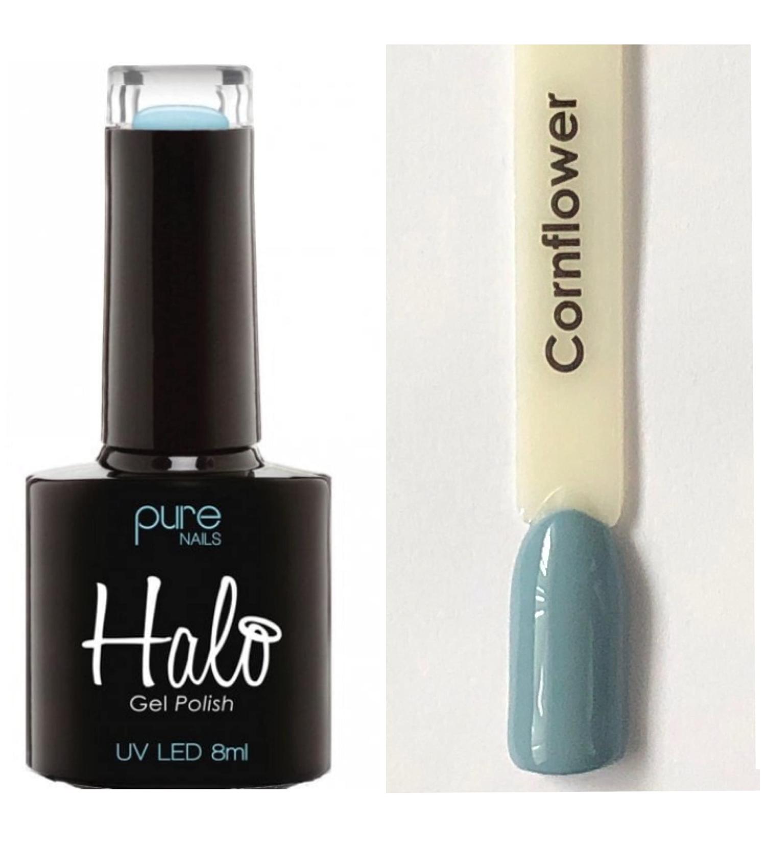 Pure Nails Halo LED/UV gel nail polish First Bloom Collection 2020 cornflower 8 ml baby blue 1 piece (1 pack)