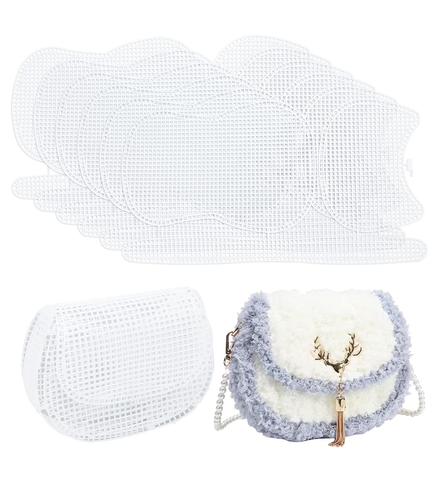 WADORN 6 Clear Plastic Mesh Canvas Sheets for Embroidery - 16.7 x 9.1 Inch DIY Needlepoint Blank Canvas for Cross Stitch and Acrylic Yarn Crafting - Buy Online on SooperMarket.com