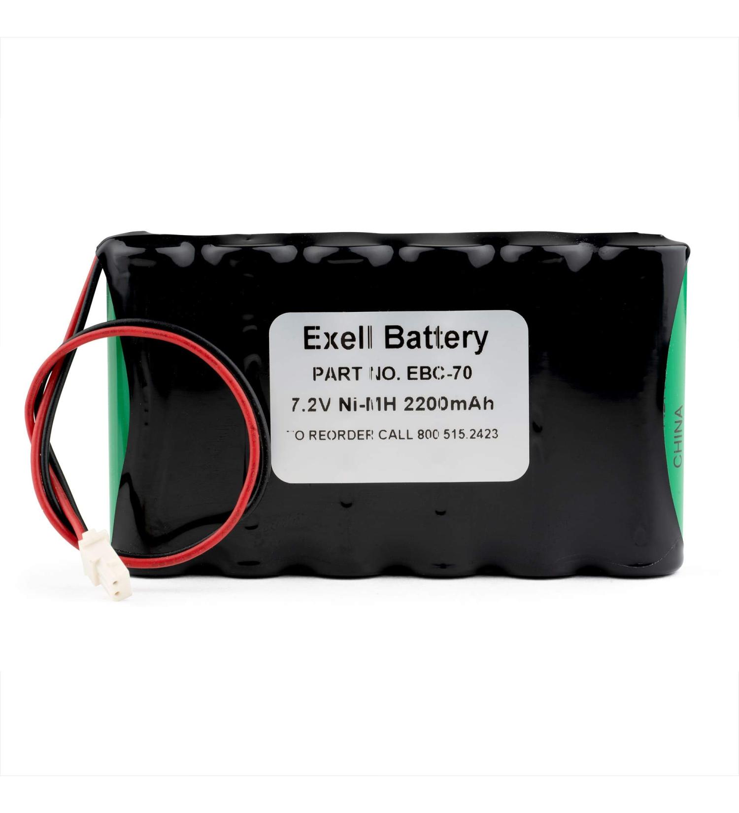 Exell 7.2V NiCD Back-Up Battery (2000 mAh) for Security Alarm Systems - Reliable International Shipping - Buy Online on SooperMarket.com