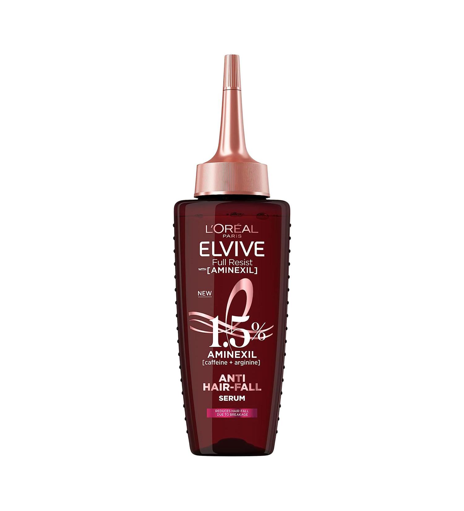 L'OREAL Paris Elvive Full Resist Anti Hair-Fall Serum 102ml | Aminexil Hair Strength Treatment for Men & Women - Buy Online on SooperMarket.com