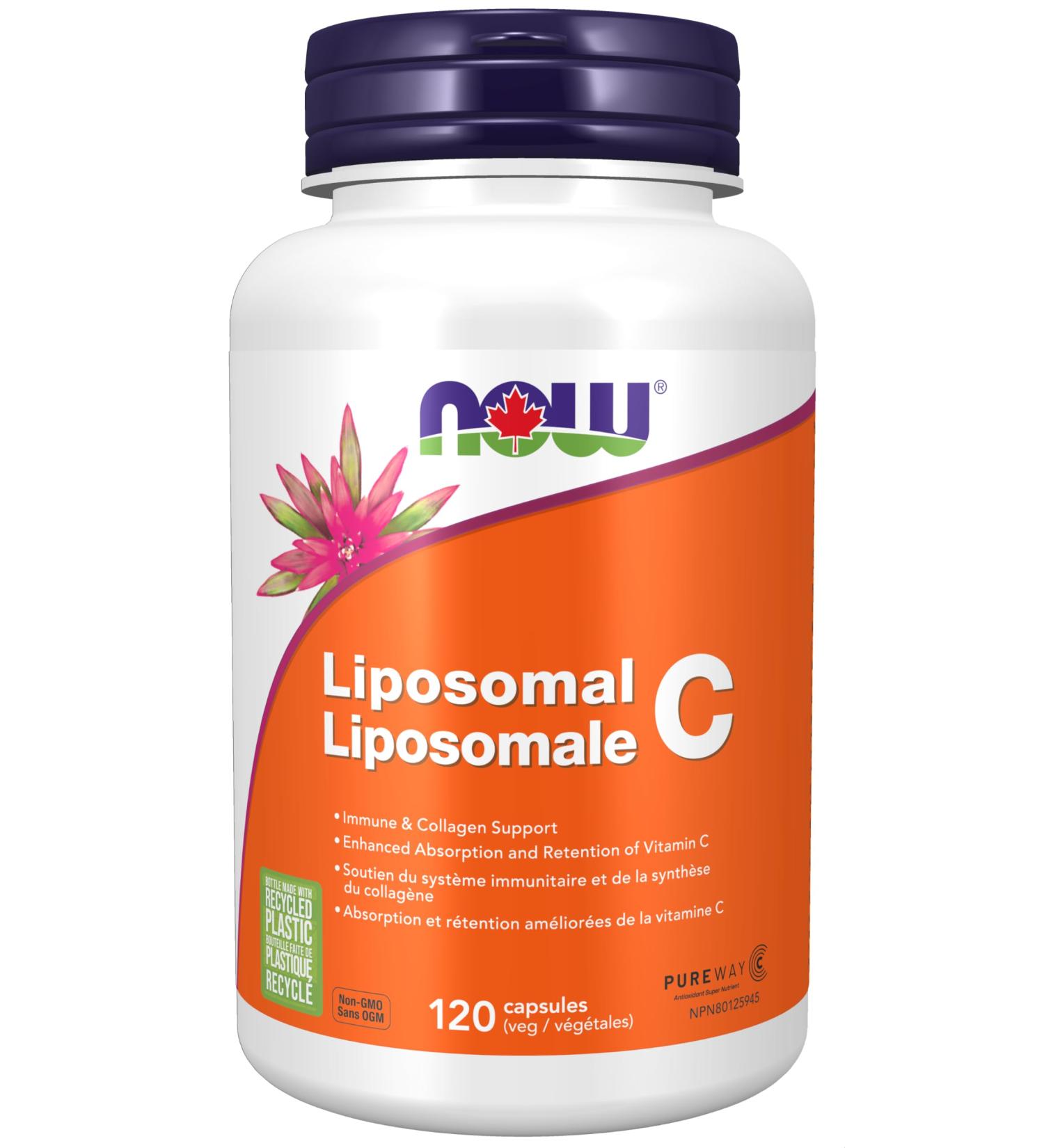 NOW Supplements Liposomal Vitamin C 1000mg Capsules 120 Count - Buy Online on SooperMarket.com