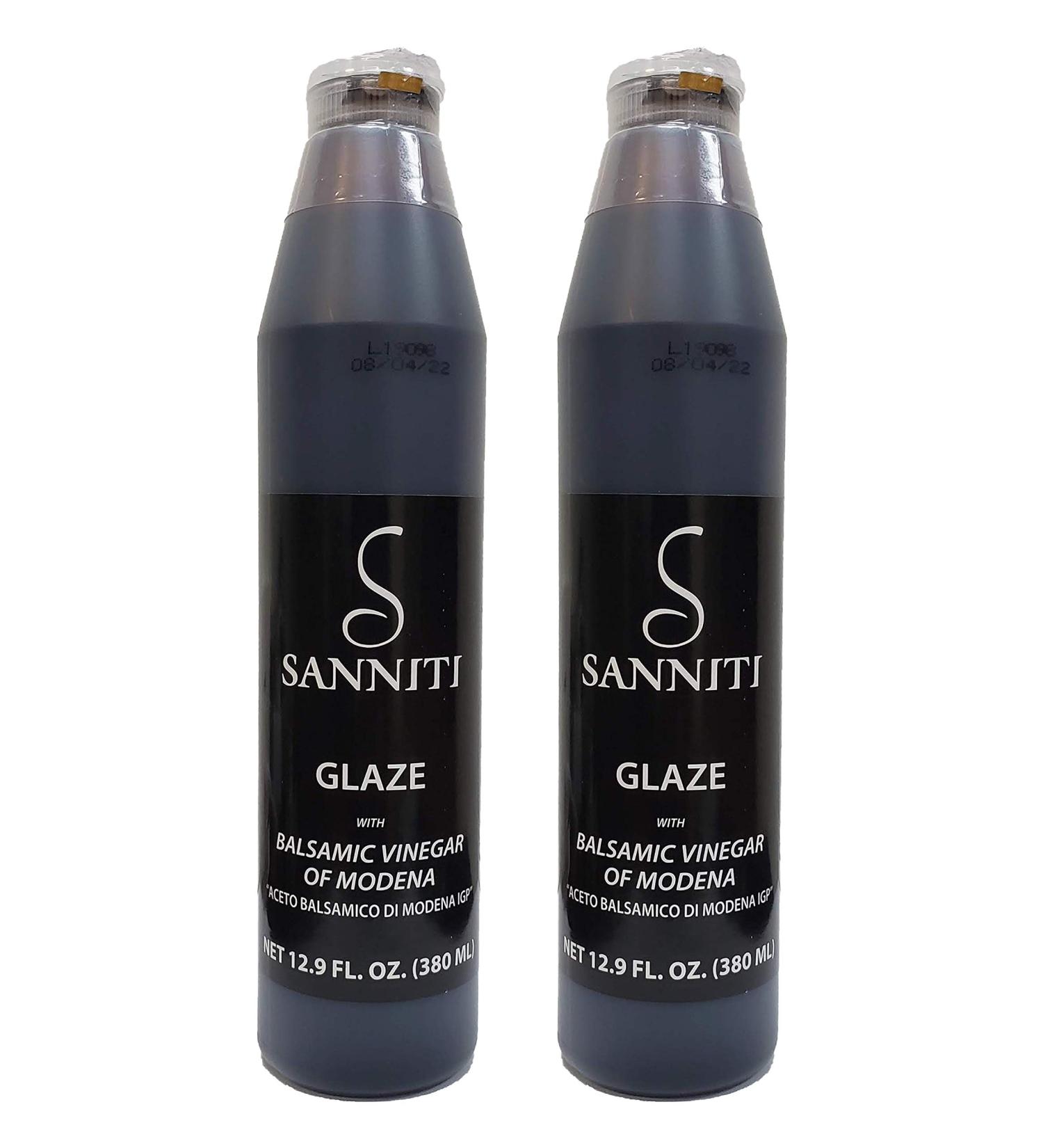 Sanniti Italian Balsamic Vinegar Glaze 12.9 oz - Pack of 2 | Premium Quality Condiment - Buy Online on SooperMarket.com