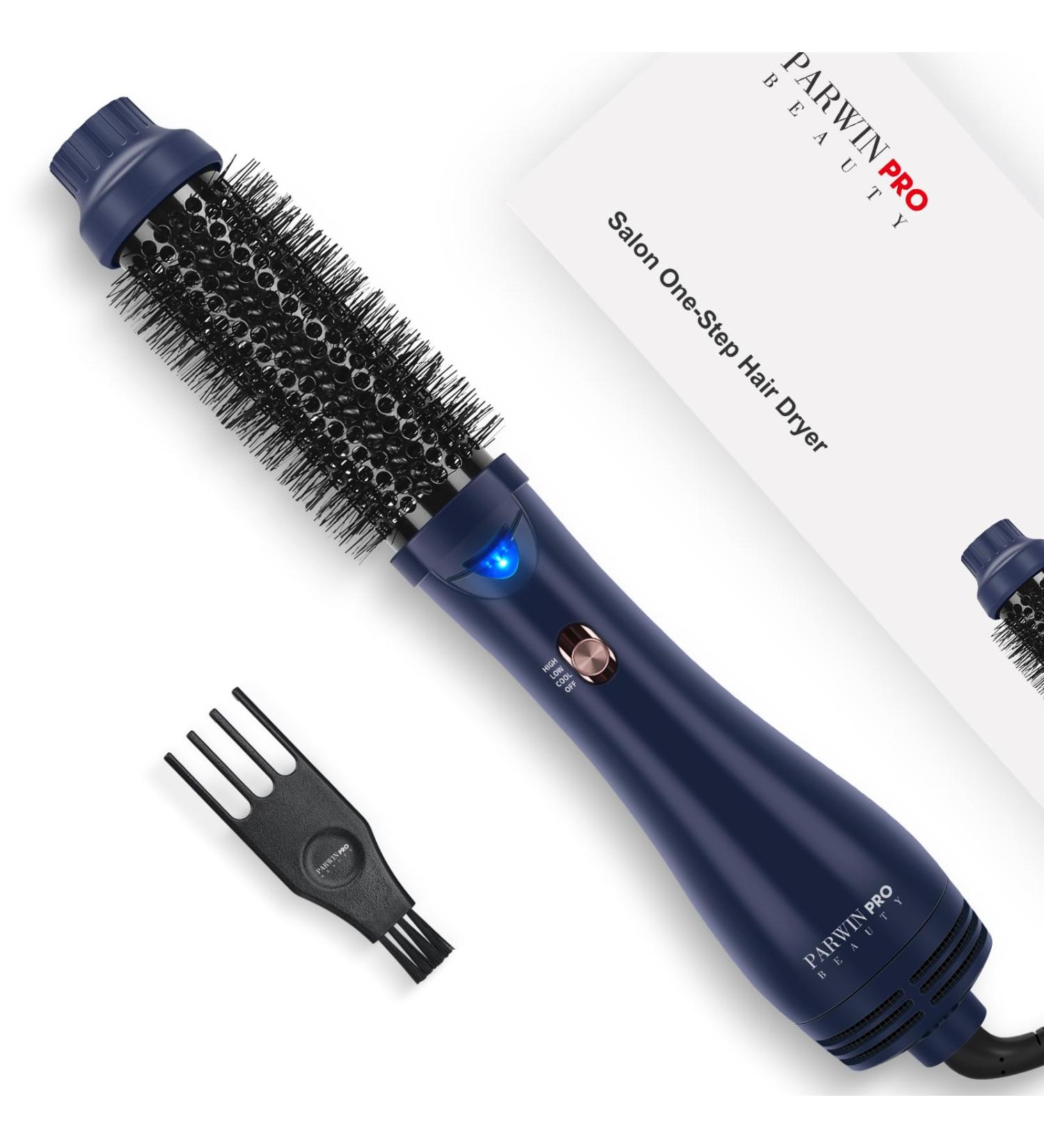 PARWIN PRO One-Step Hair Dryer Brush: 4-in-1 Hot Brush for Styling, Volumizing, and Straightening - 1000W Prussian Blue - Buy Online on SooperMarket.com