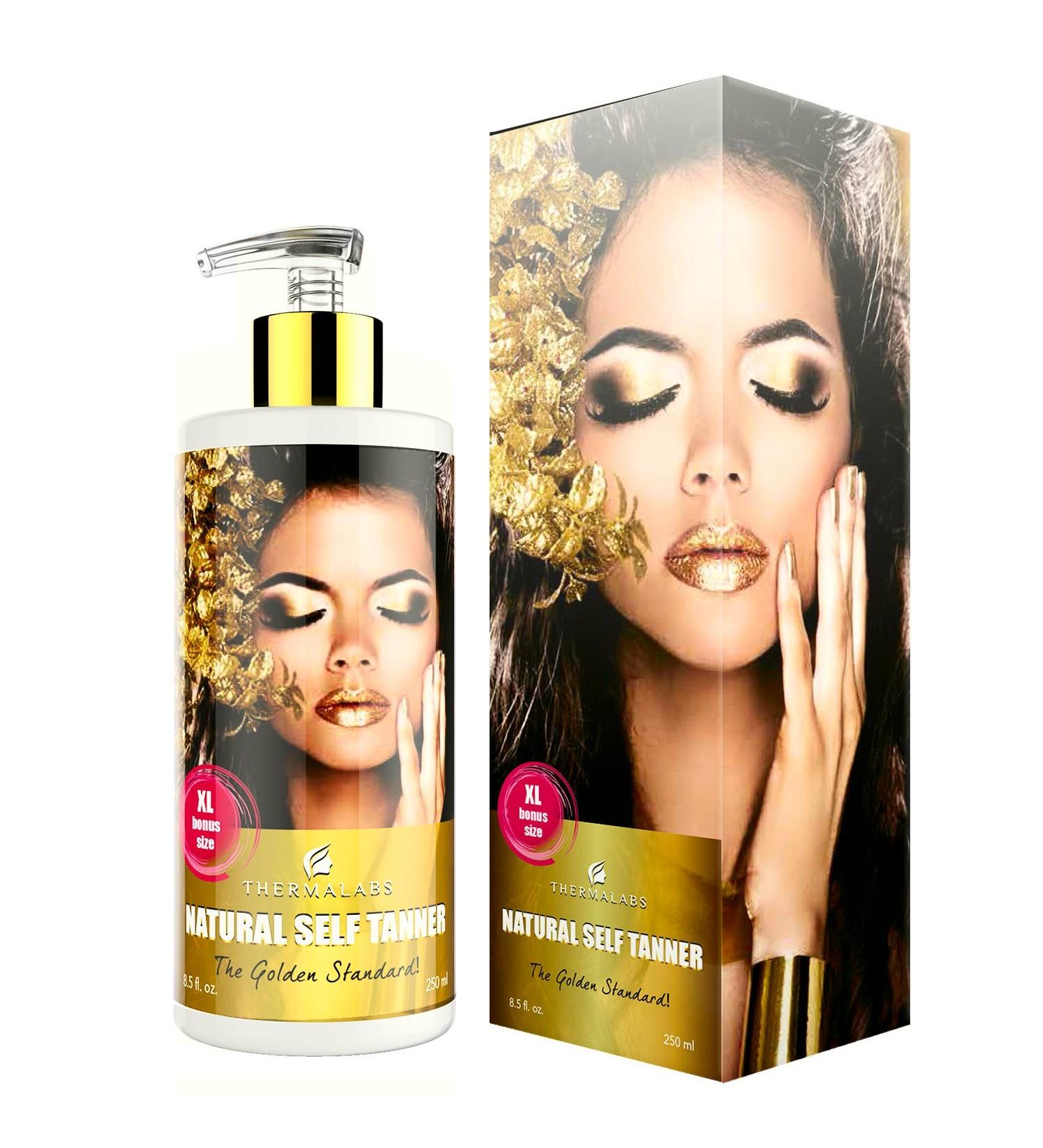 Self Tanner Indoor Tanning Lotion | Thermalabs Sunless Tan - Organic & Natural Gradual Bronze for Men & Women | Flawless Glow - Buy Online on SooperMarket.com