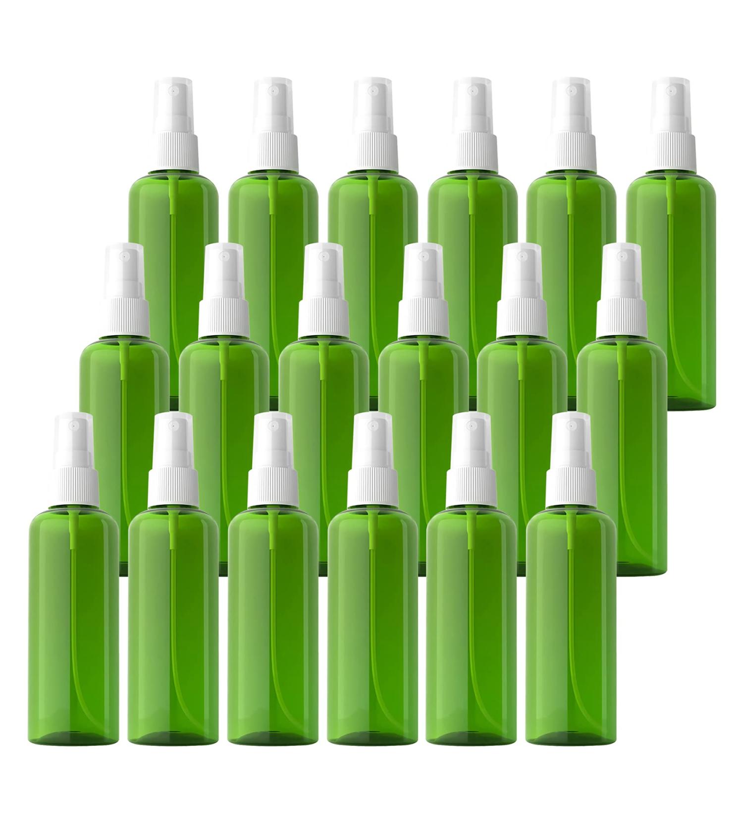 TIANZD 24 Pieces Empty 100 ml Green PET Plastic Fine Mist Pump Spray Bottles with White Top Portable Sprayer for Perfume Water Cosmetic Travel Containers Refillable 2x Funnel - Buy Online on SooperMarket.com