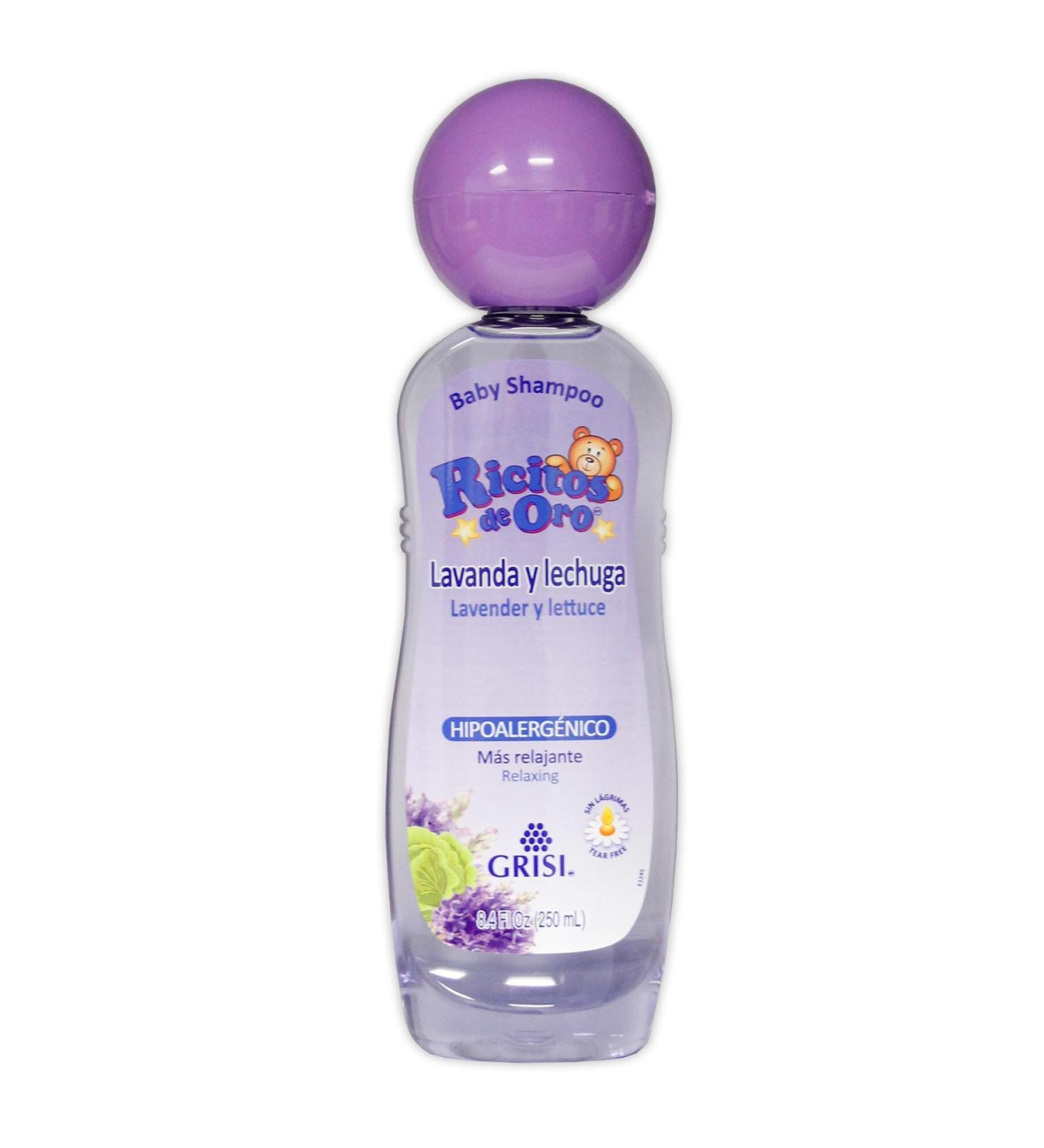 Ricitos de Oro Lavender Shampoo | Baby Shampoo with Pop-Up Rattle Cap, Paraben Free Product for Babys Delicate Hair 8.4 Fl Ounces