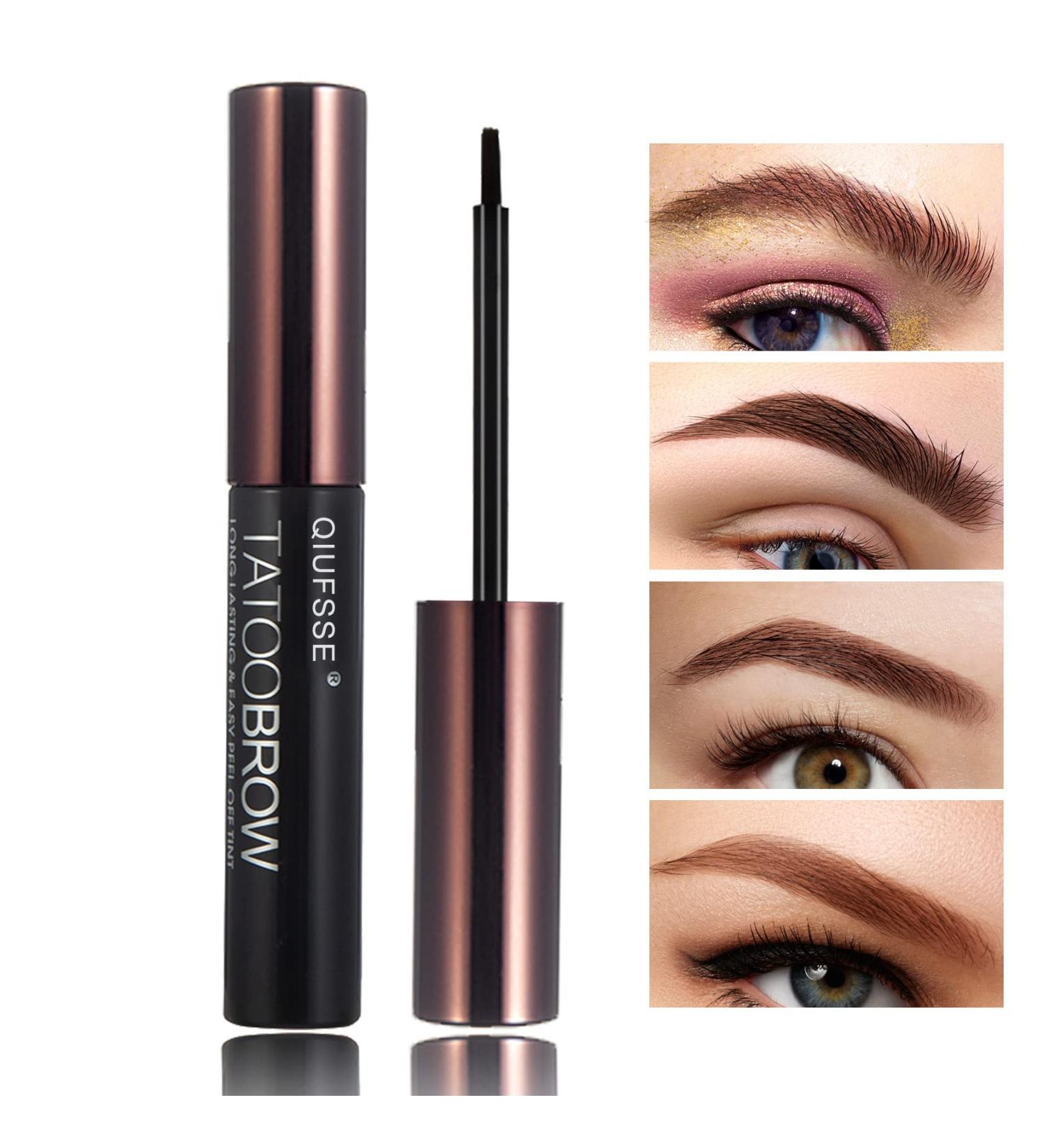 Peel Off Tattoo Eyebrow Gel - Natural & Waterproof Eye Brow Makeup (Brown) - Buy Online on SooperMarket.com