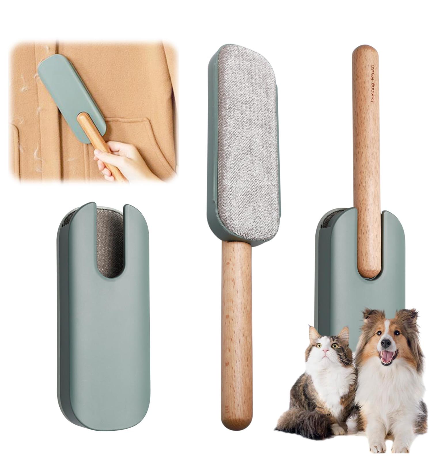 Eco-Friendly Cat Hair Remover Brush | Reusable Lint Removal Tool for Clothing & Pet Hair - Green - Buy Online on SooperMarket.com