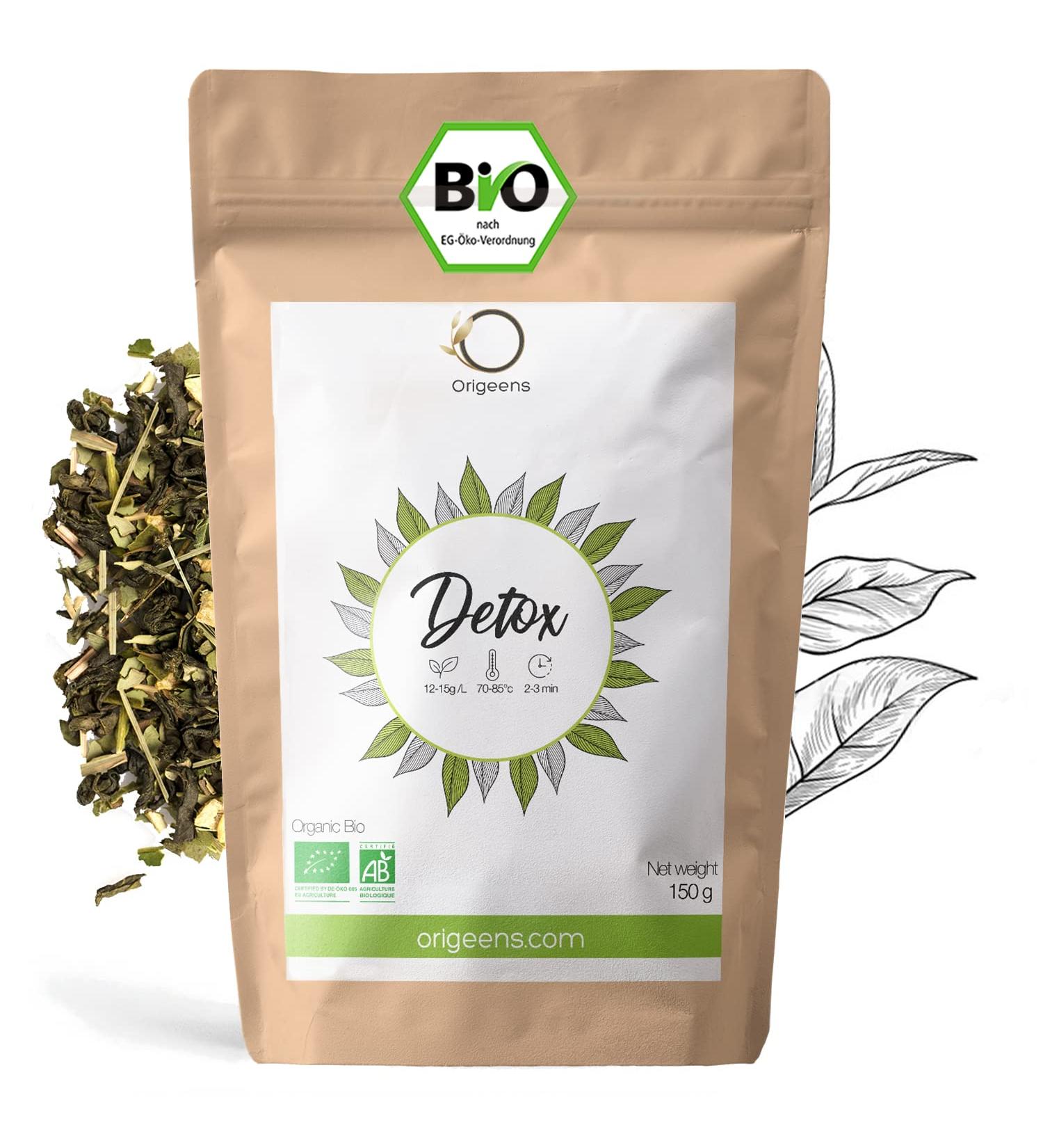 Bio Detox Tea for Weight Loss | 150g Loose Green Tea & Mate | Hot & Iced | 30-Day Detox Cure | Organic & Natural - Buy Online on SooperMarket.com
