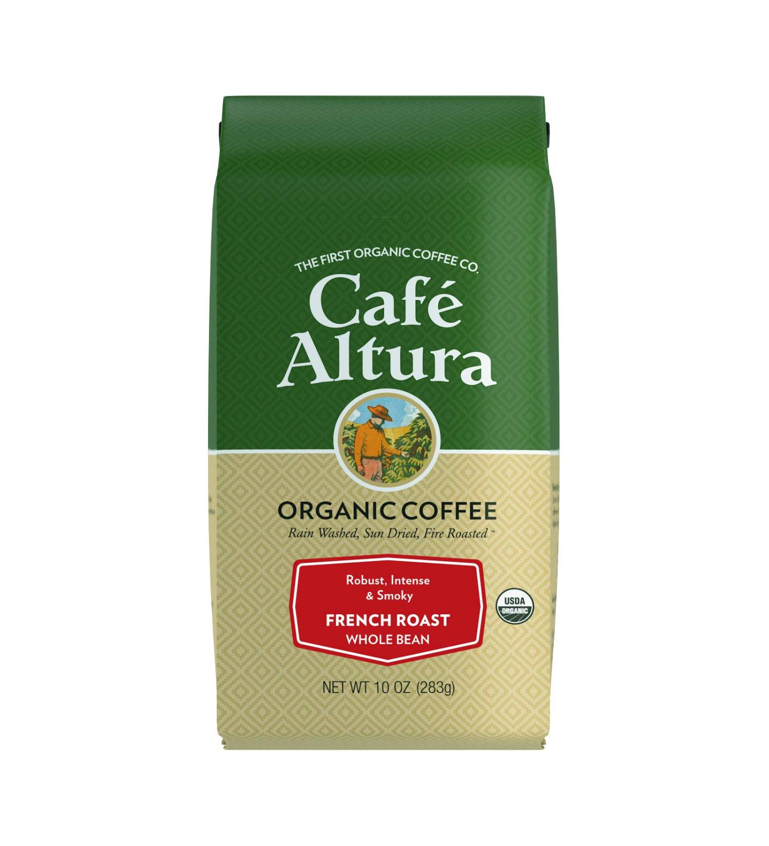 Buy Cafe Altura Organic French Roast Coffee - Whole Bean 10 oz | Premium Quality - Buy Online on SooperMarket.com