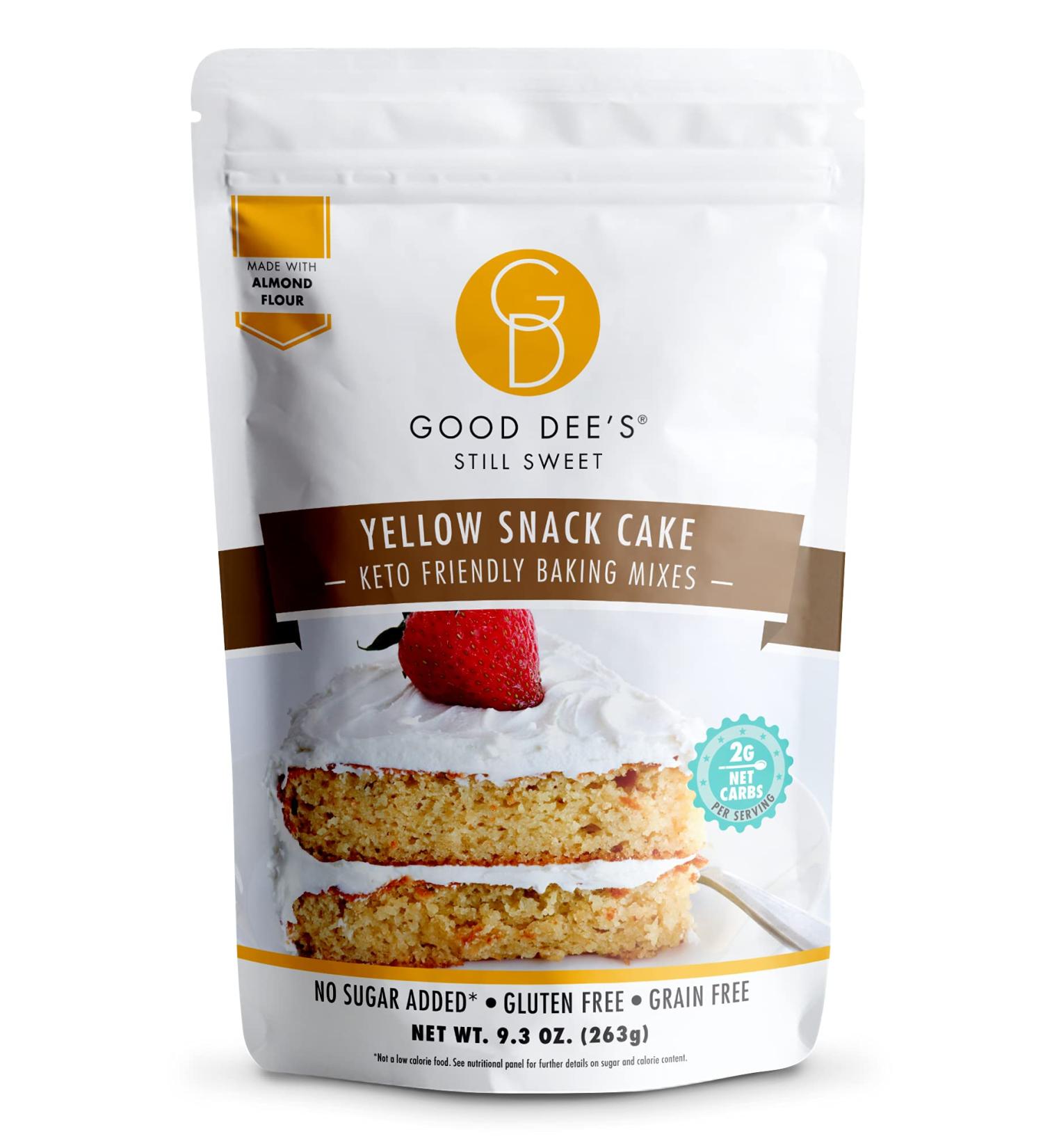 Good Dee's Low Carb Yellow Snack Cake Mix - 9.3 oz | Keto-Friendly Baking - Buy Online on SooperMarket.com