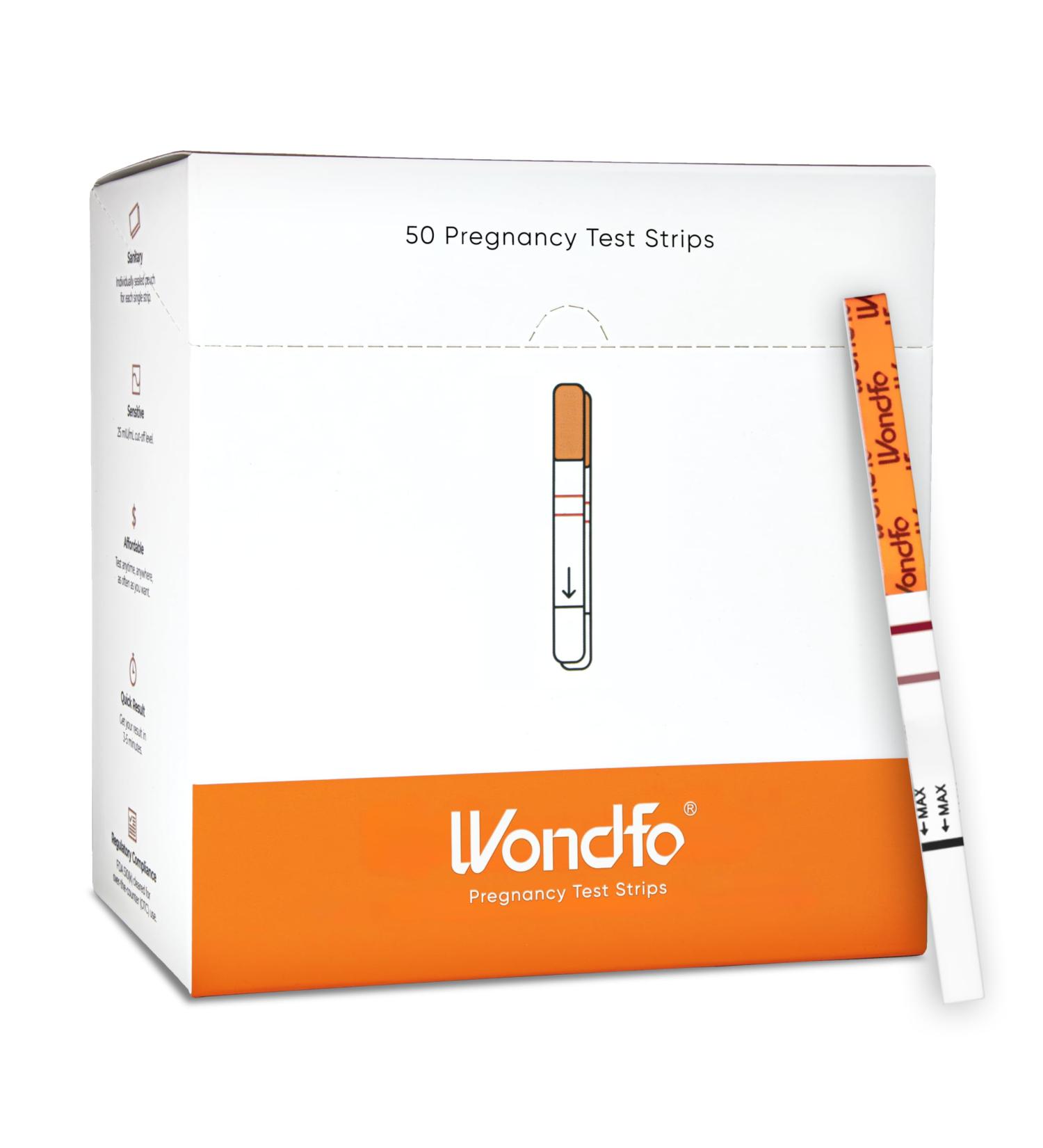 Wondfo Pregnancy Test Strips - 50 Pack Rapid Result Pregnancy Test Highly Sensitive Fast Home Self-checking Clear HCG Results Pregnancy Test Kit 1 count (Pack of 50) - Buy Online on SooperMarket.com