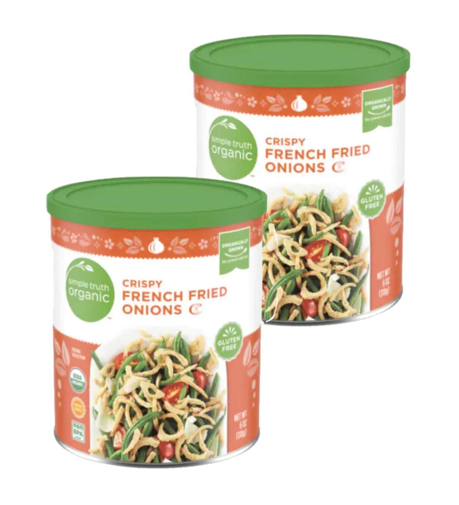 Simple Truth Organic Crispy French Fried Onions 6 oz - Pack of 2 | Crunchy Vegan Topping - Buy Online on SooperMarket.com