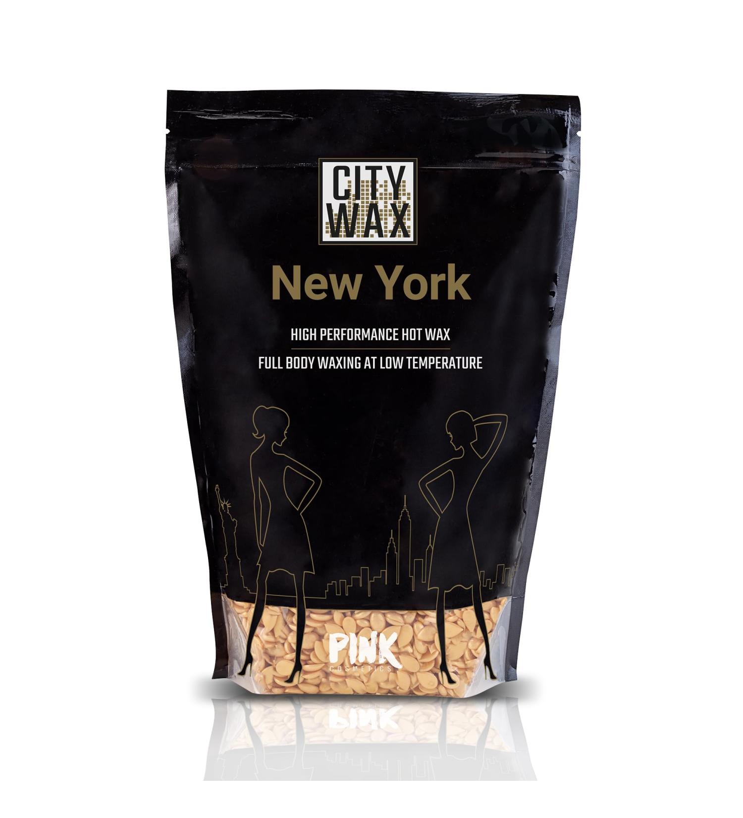 PINK Cosmetics CITY WAX New York 1 kg - Gentle Full Body Waxing Beads - Professional Quality Wax for Smooth Skin - Buy Online on SooperMarket.com