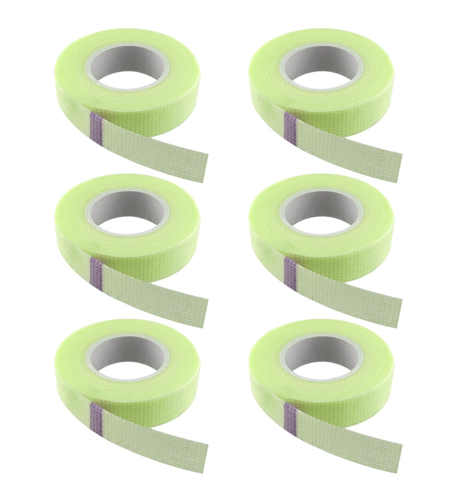 6 Rolls Adhesive Eyelash Tape - Micropore Makeup Tape for Lash Extensions - 9m Each Roll (Green) | International Shipping Available - Buy Online on SooperMarket.com