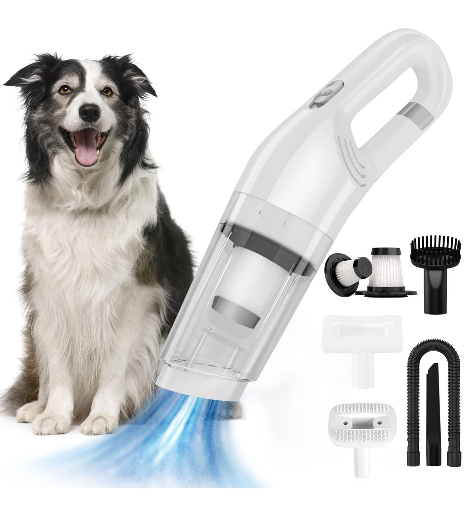 HOPET Pet Grooming Vacuum Kit - Wireless Dog Hair Remover & Cat Deshedding Brush with Powerful Suction - Buy Online on SooperMarket.com