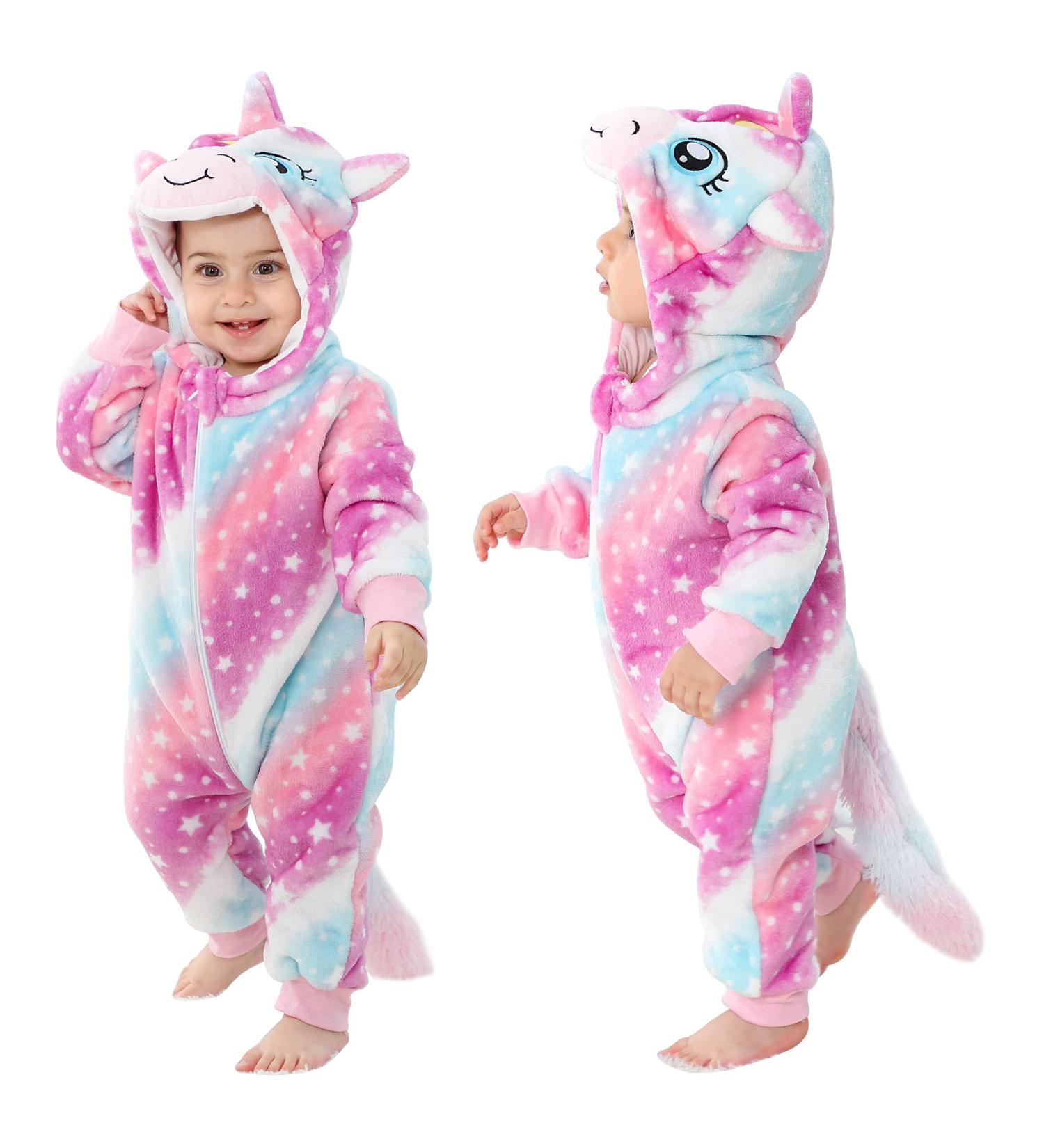COOKY.D Unisex Winter Hooded Romper Jumpsuit 6-12 Months with Star Design - Buy Online on SooperMarket.com