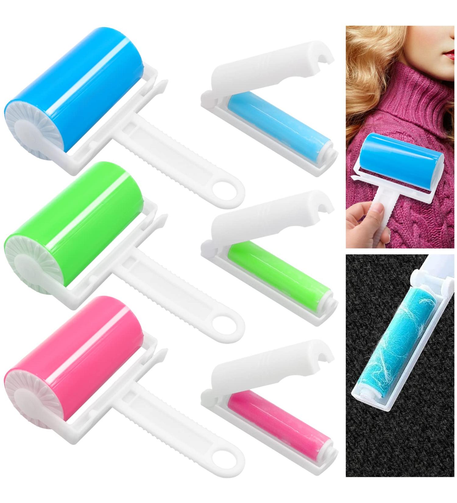 JJQHYC 6 pcs Lint Rollers Washable Reusable Sticky Lint Roller for Removing Fluff Cat Hair Dog Hair from Clothes - Buy Online on SooperMarket.com