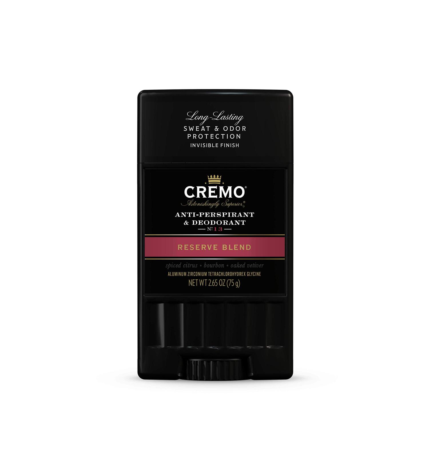 Cremo Anti-Perspirant & Deodorant No.13 Reserve Blend | 2.65 oz | Long-Lasting Protection - Buy Online on SooperMarket.com