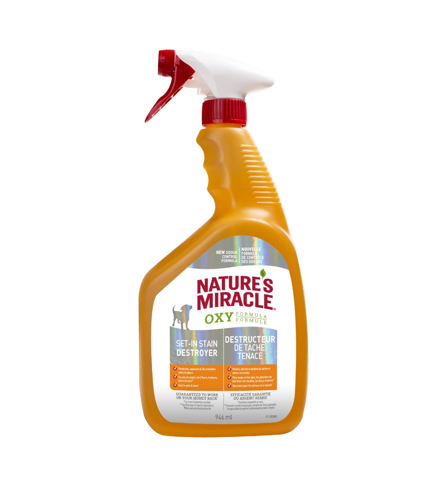 Nature's Miracle Stain & Odor Remover Oxy - 32oz Trigger 32oz (Trigger) For Dogs Nature's Miracle Stain & Odor Remover Oxy - 32oz Trigger - Buy Online on SooperMarket.com