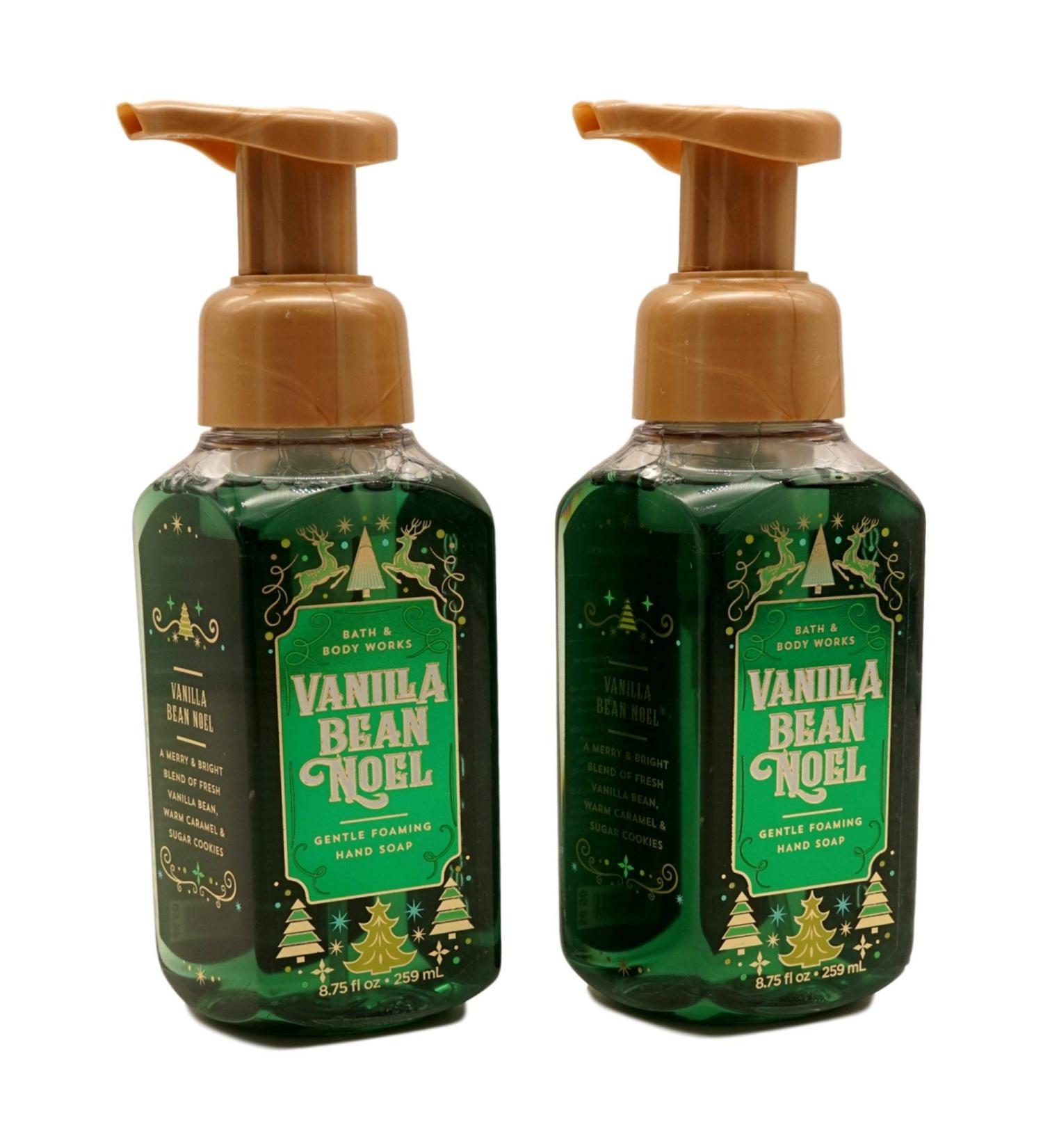 Bath and Body Works 2 Vanilla Bean Noel Gentle Foaming Hand Soap. 8.75 Oz.