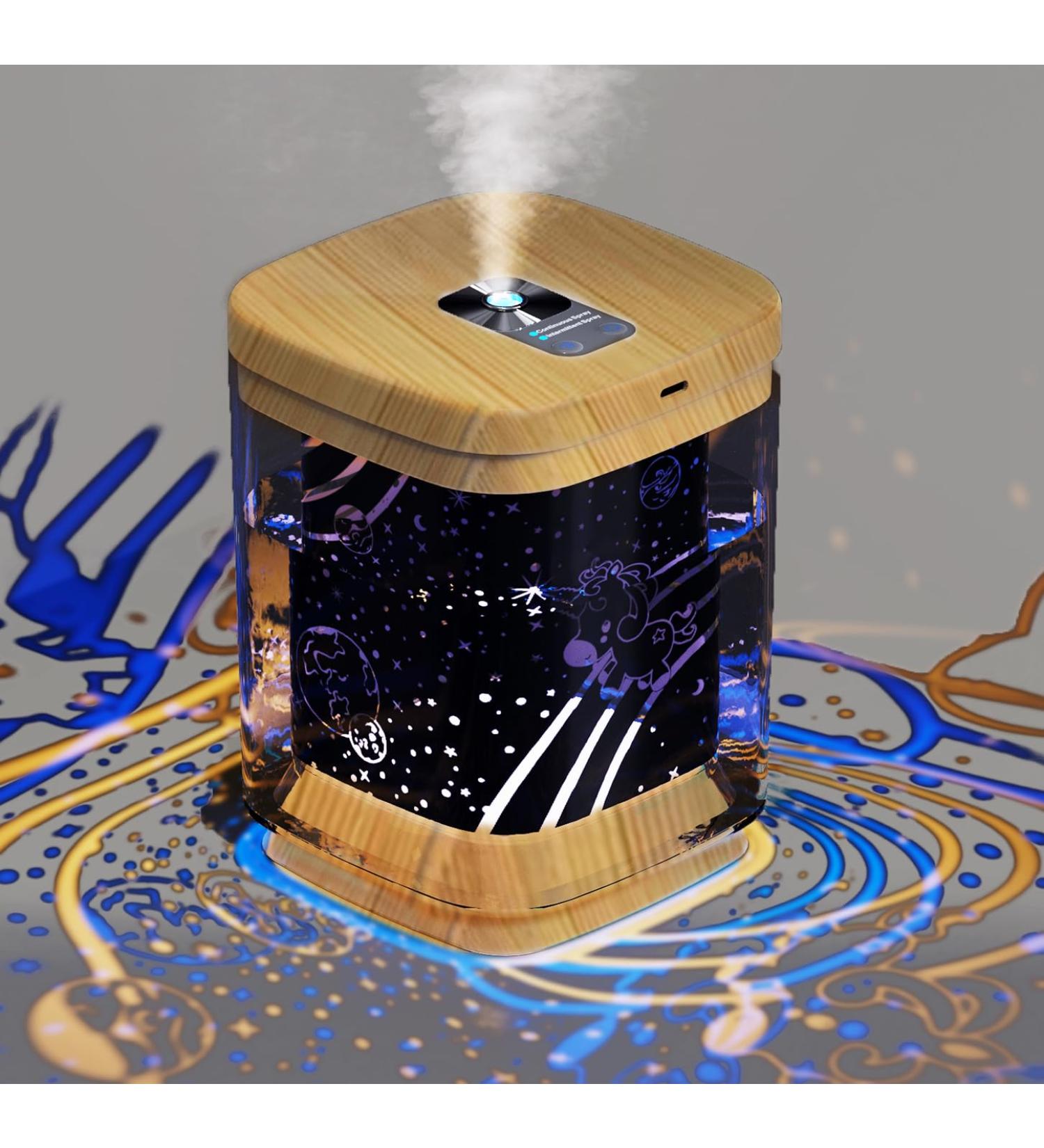 Beioue 1000ML Cool Mist Humidifier with Night Light - Home & Office Air Humidifier - Waterless Auto-Off - Light Wood Grain Design - Buy Online on SooperMarket.com