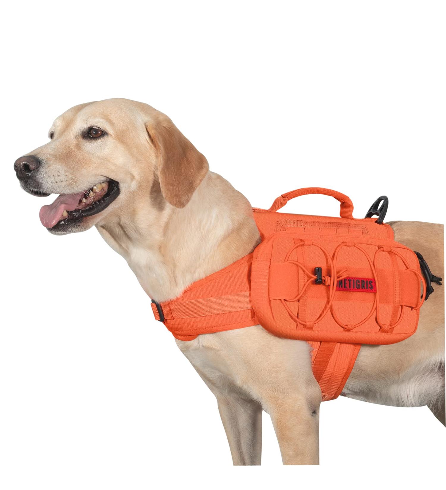 OneTigris Mammoth Dog Backpack 2.0 - Tear-Proof Camping & Hiking Gear for Medium/Large Dogs (M Orange) - International Shipping Available - Buy Online on SooperMarket.com