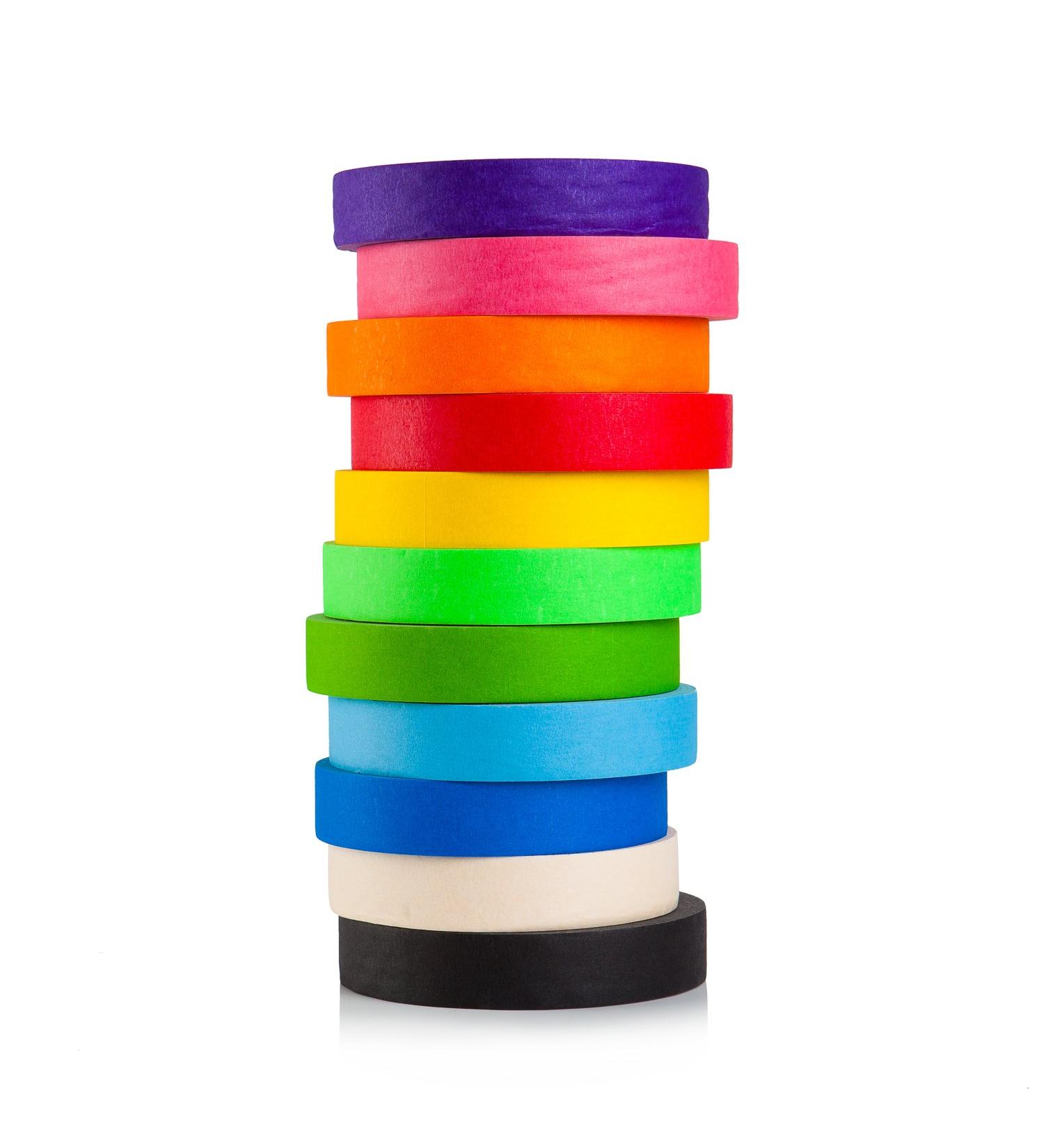 Craftzilla Colored Masking Tape  11 Extra Large Rolls  1 815 Feet x 1 Inch of Colorful Craft Tape  Vibrant Rainbow Color Teacher Tape  Great for Art  Lab  Labeling & Classroom Decorations - Buy Online on SooperMarket.com