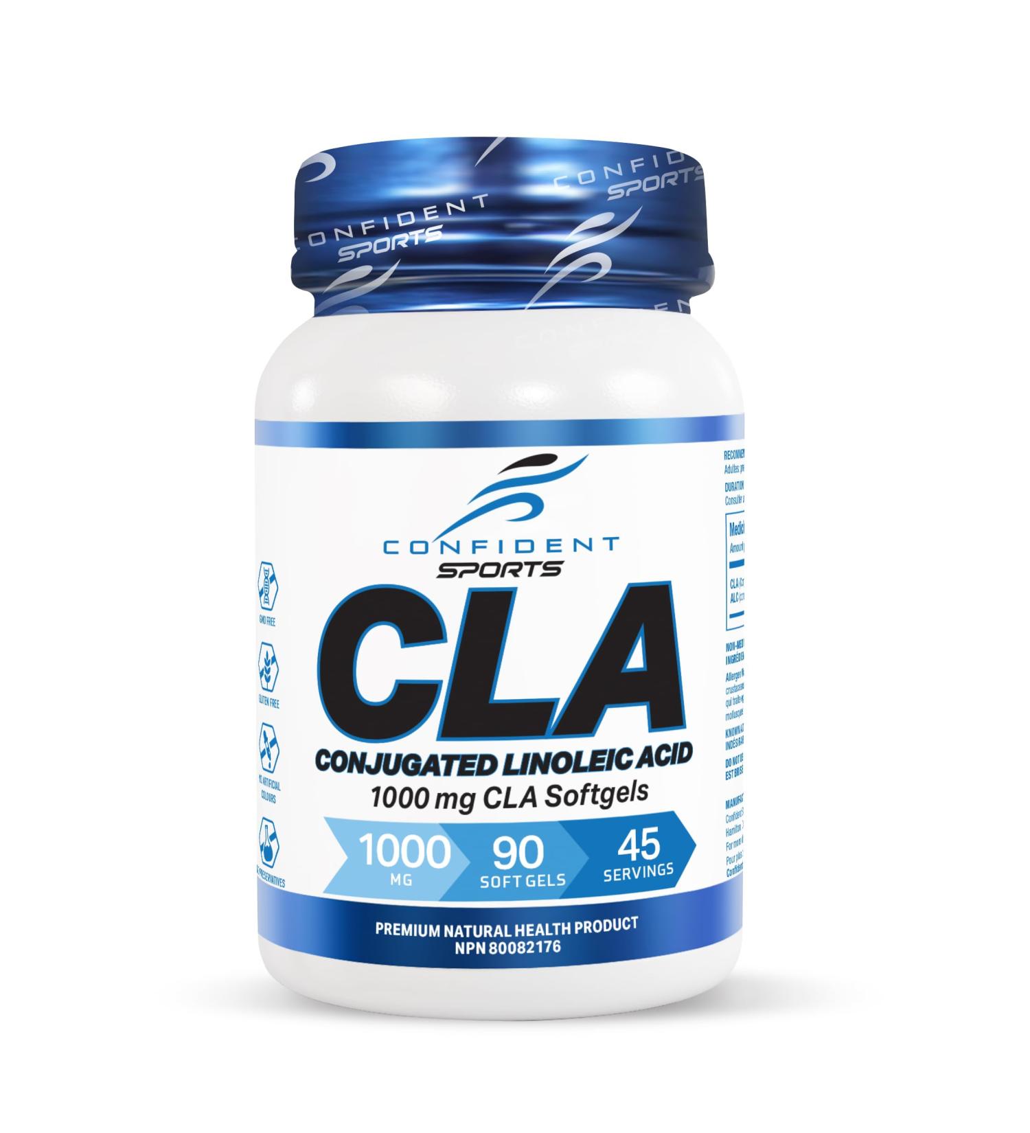 CONFIDENT SPORTS CLA (Conjugated Linoleic Acid) 1000 mg - 90 Softgels 90 count (Pack of 1) - Buy Online on SooperMarket.com