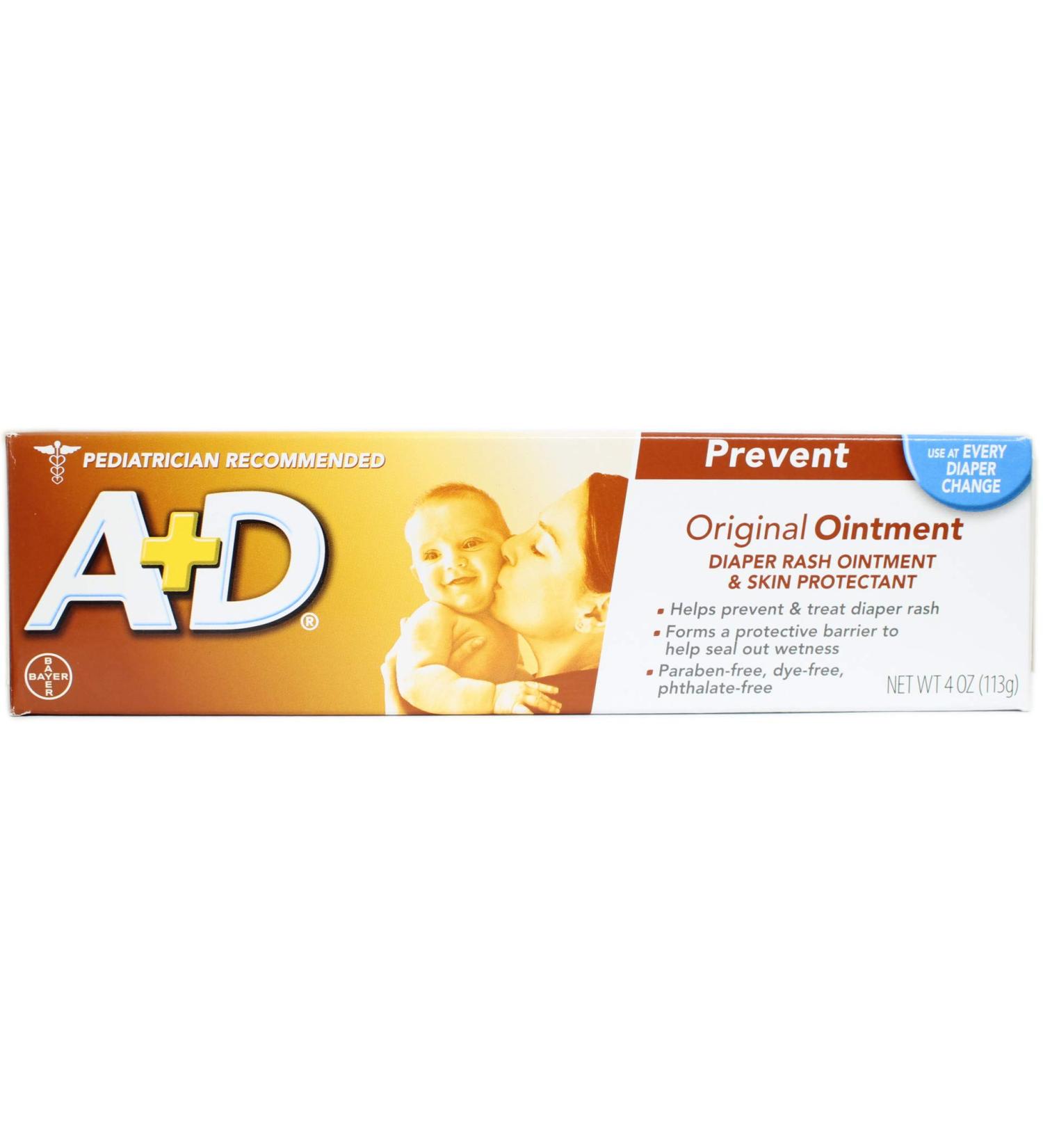 A&D Diaper Rash Ointment 4 oz Tube - Skin Protectant for Babies, 1 Pack - Buy Online on SooperMarket.com