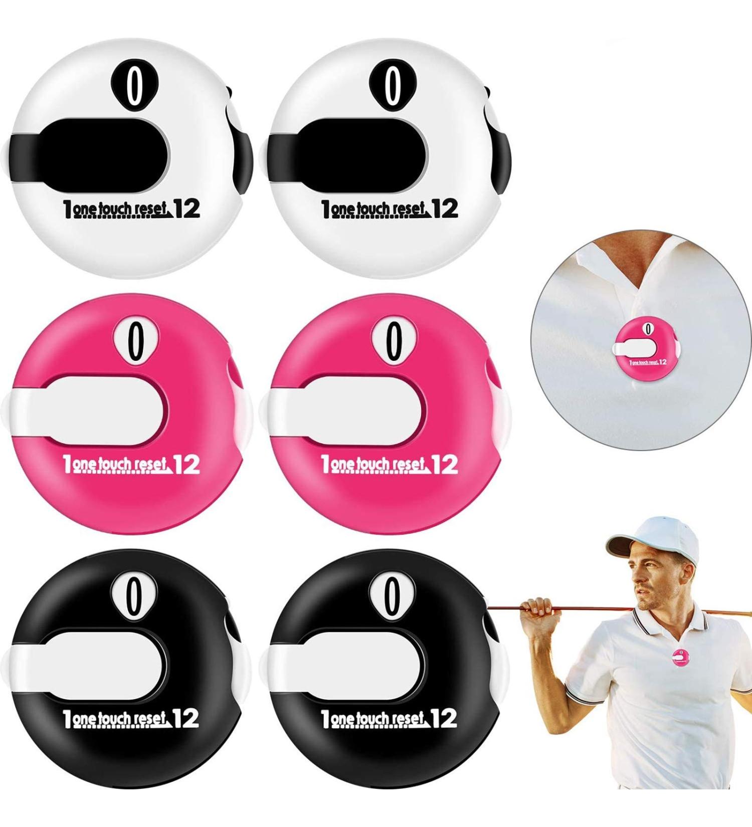 Golf Score Counter Mini - Simple Stroke Tracker for up to 12 Shots - One Touch Reset - 6 Pack - Buy Online on SooperMarket.com