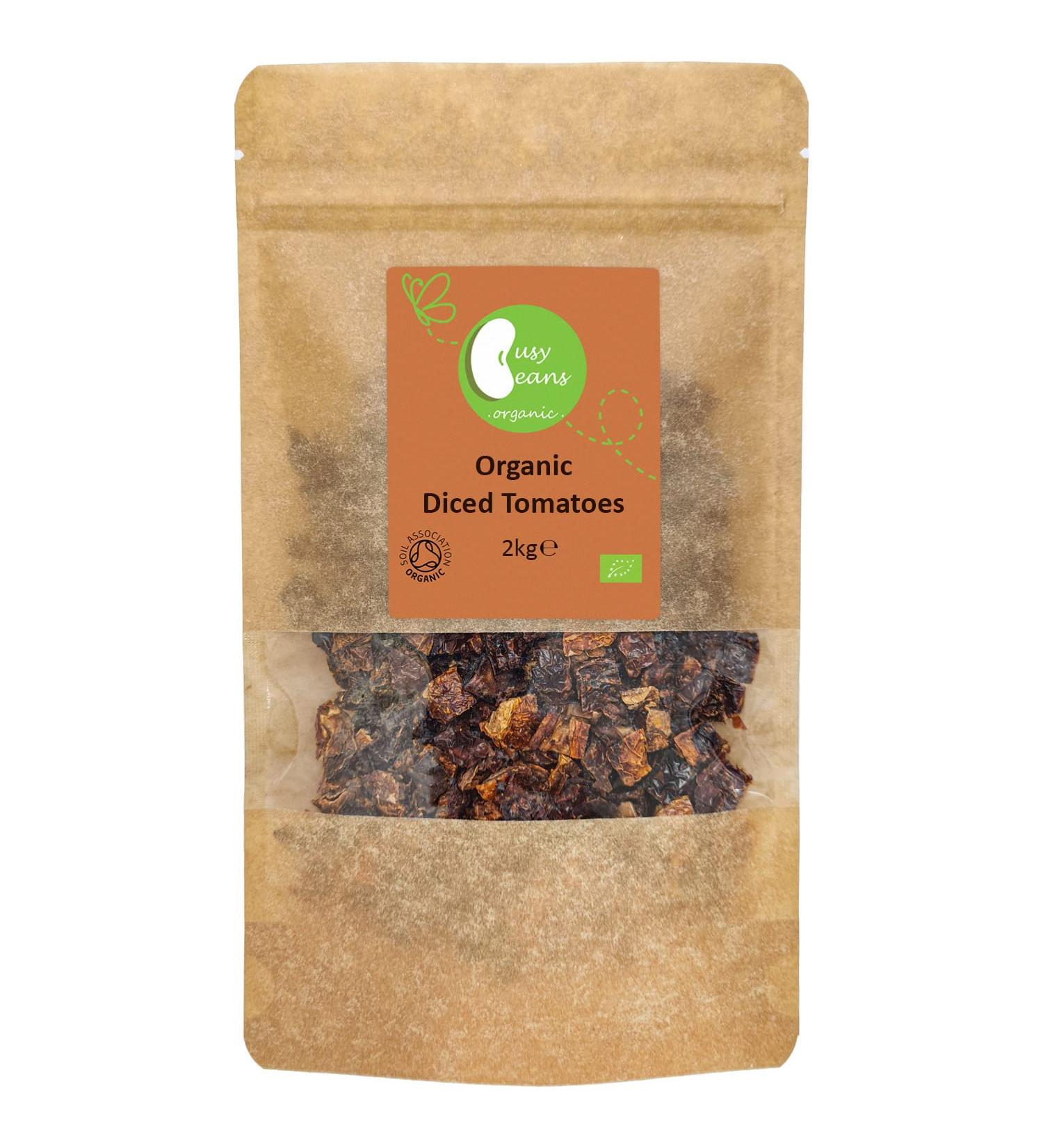 Organic Sun Dried Diced / Chopped Tomatoes - Certified Organic- by Busy Beans Organic (2kg) - Buy Online on SooperMarket.com