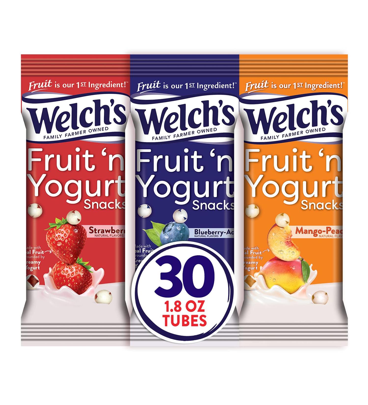 Welch's Fruit Snacks Variety Pack - Strawberry, Blueberry, Acai & Mango Peach - Gluten Free 30 Bulk Pack (1.8 oz Bags) - Buy Online on SooperMarket.com