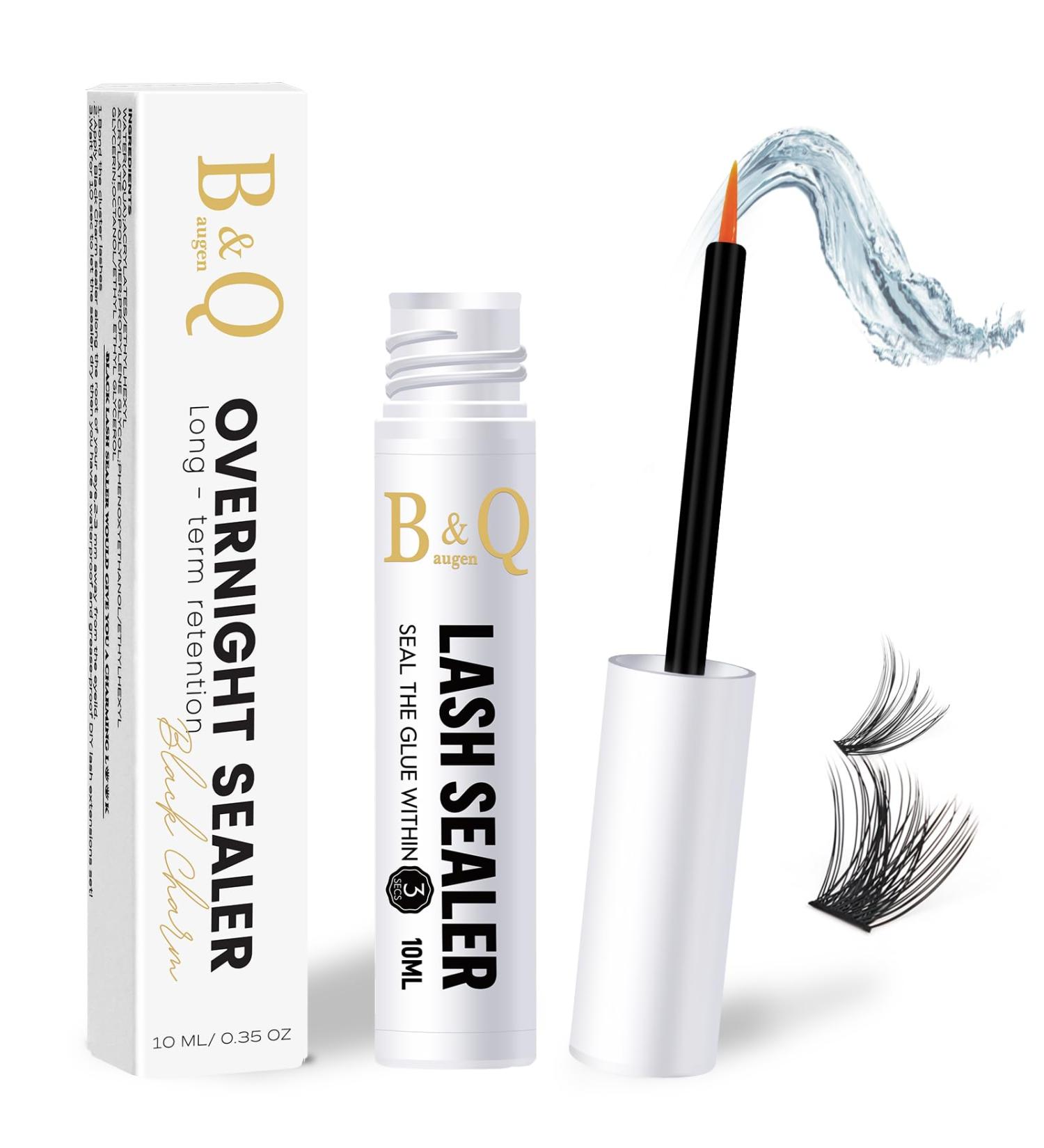 Lash Seal 10ml - Long-Lasting Overnight Lash Sealer for Eyelash Extensions | B&Qaugen Lash Sealant for Cluster Coating - Buy Online on SooperMarket.com