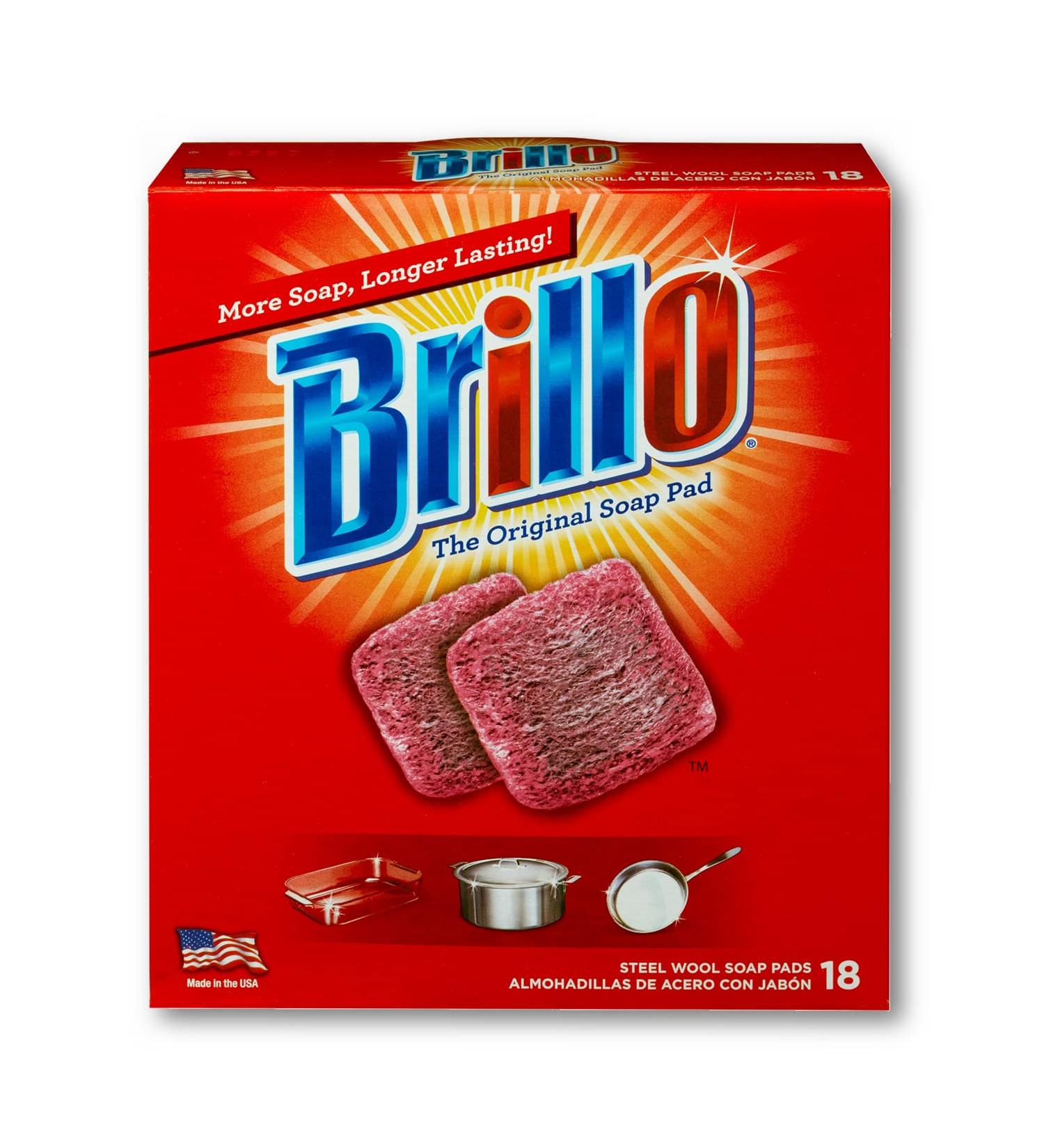 Brillo Steel Wool Soap Pads - 18 Count, Long Lasting Original Scent Cleaning - Buy Online on SooperMarket.com